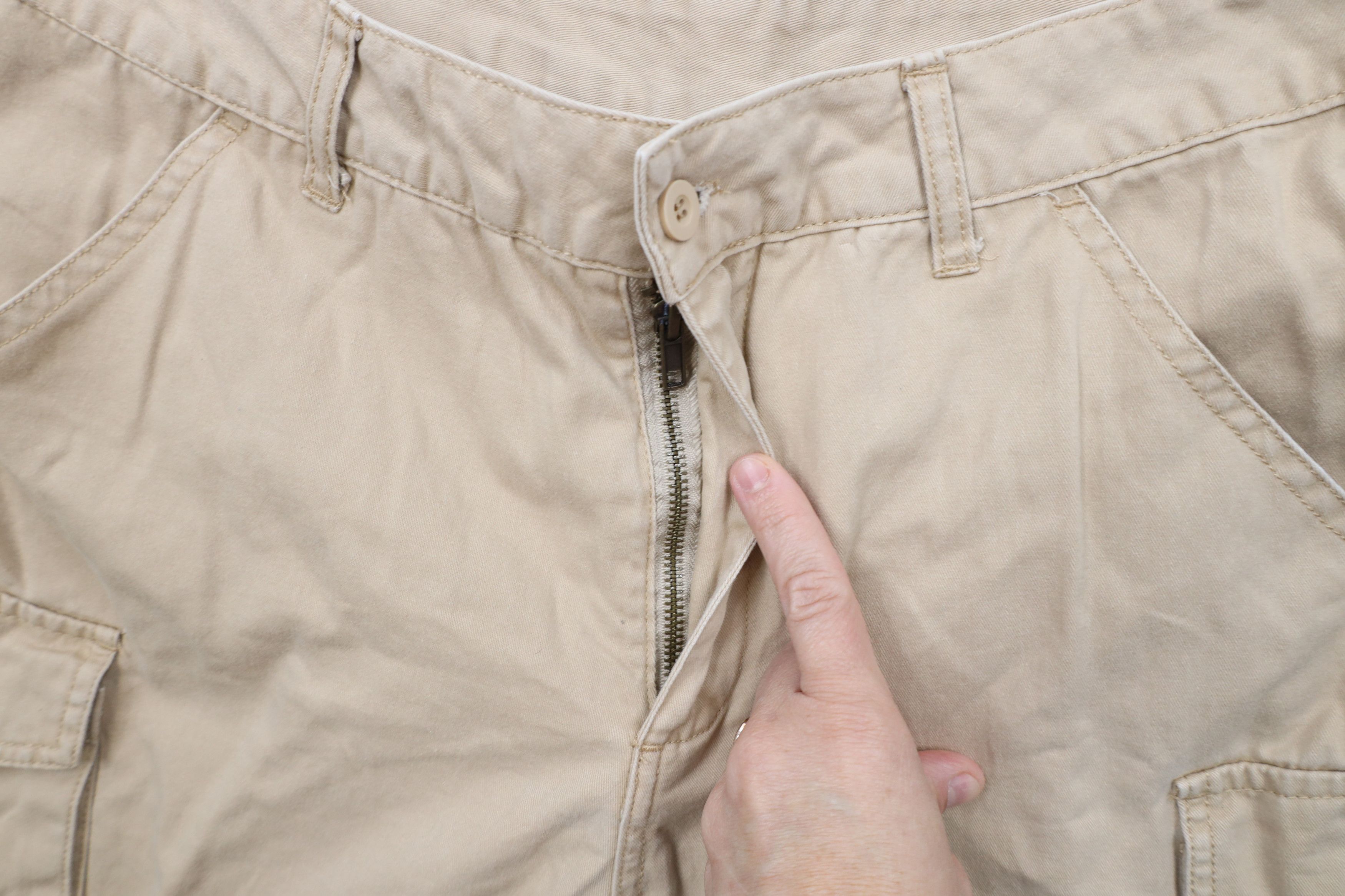 Vintage Vintage 90s Ohio State University Cargo Shorts Beige Cotton Size US 32 / EU 48 - 6 Thumbnail