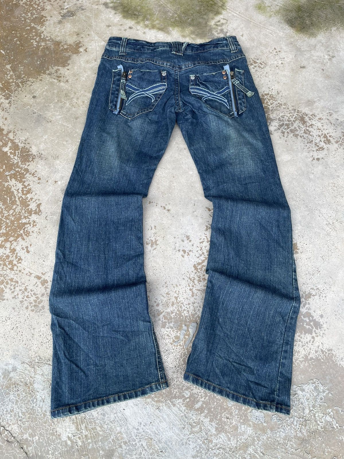 Japanese Brand Vintage Wave List Flared Jeans Rusty Size US 31 - 1 Thumbnail
