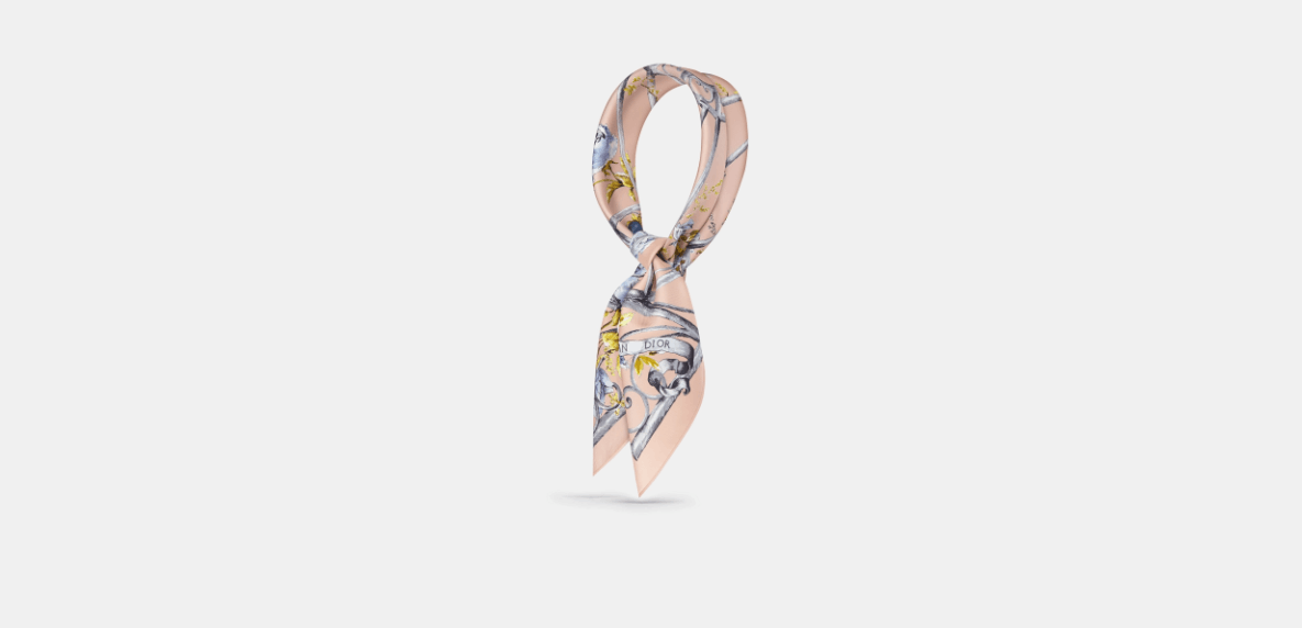 Dior o1w1db10424 Size: OS Dior Square Scarf in Multicolor Size ONE SIZE - 2 Thumbnail