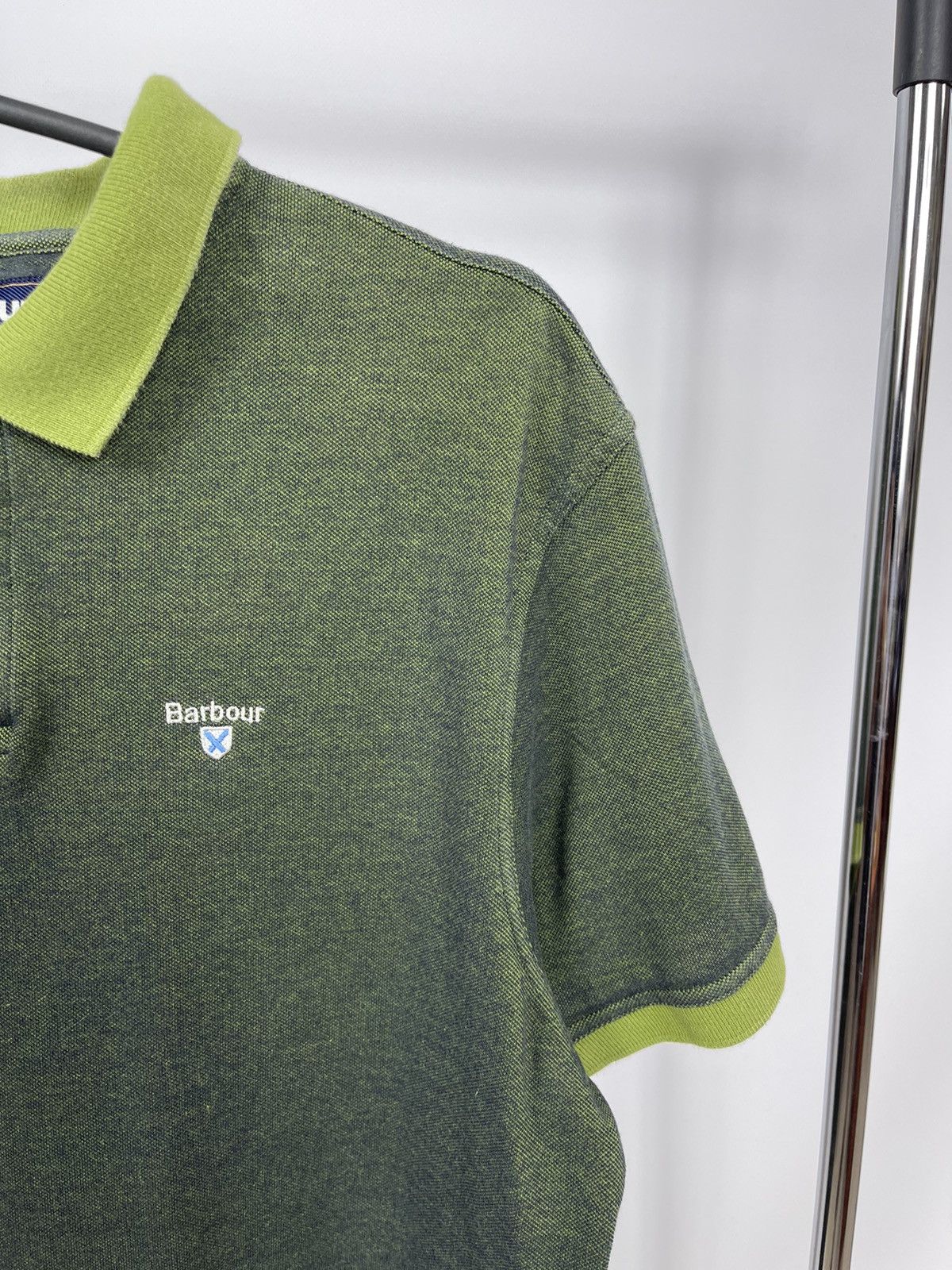 Barbour Vintage Polo T-Shirt Barbour Green Men’s Size XL Y2K Size US XL / EU 56 / 4 - 2 Thumbnail