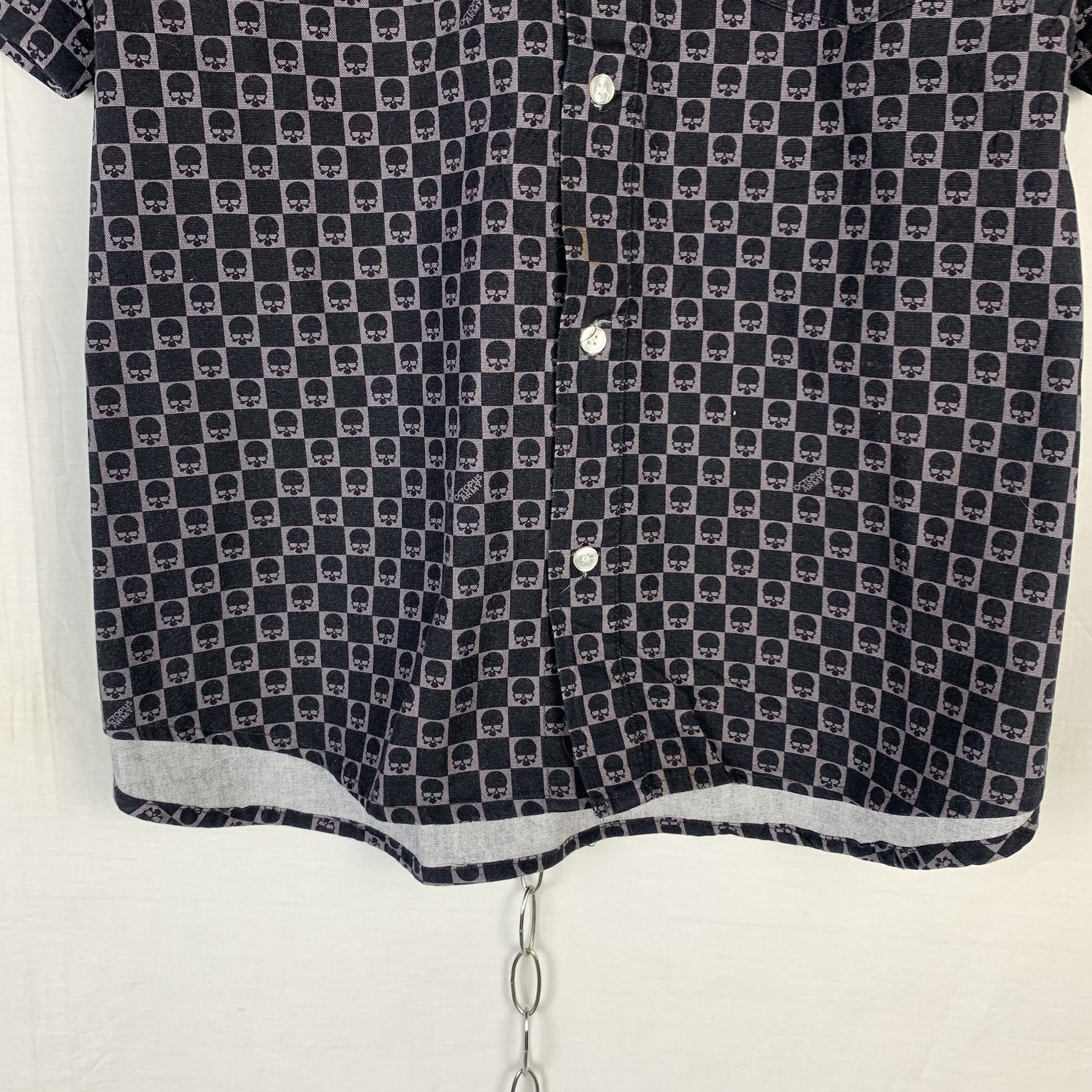 Japanese Brand Octopus Army Checkered Skulls Button Up Shirt Y2K Size US M / EU 48-50 / 2 - 5 Thumbnail