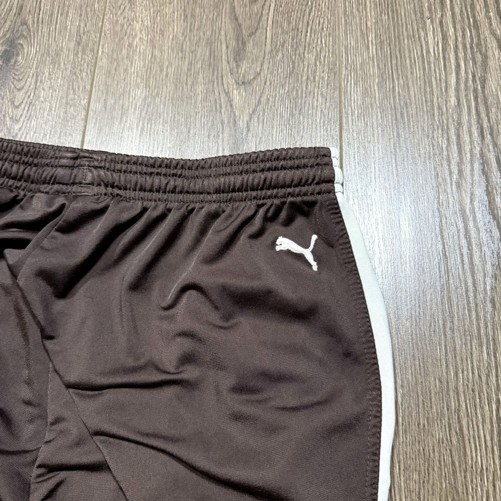 Puma VINTAGE Puma Track Pants Mens M Brown Side Stripe Relaxed Athletic Fit Size US 31 - 6 Thumbnail