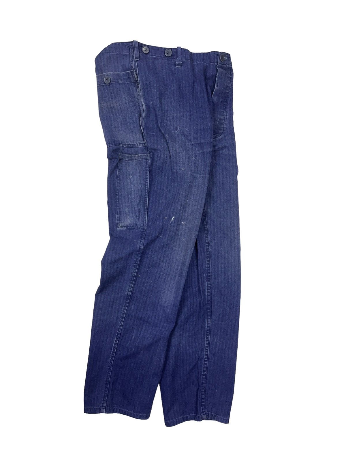 Le Laboureur Vintage 70s Faded Distressed French Sanfor Pants Size US 32 / EU 48 - 3 Thumbnail