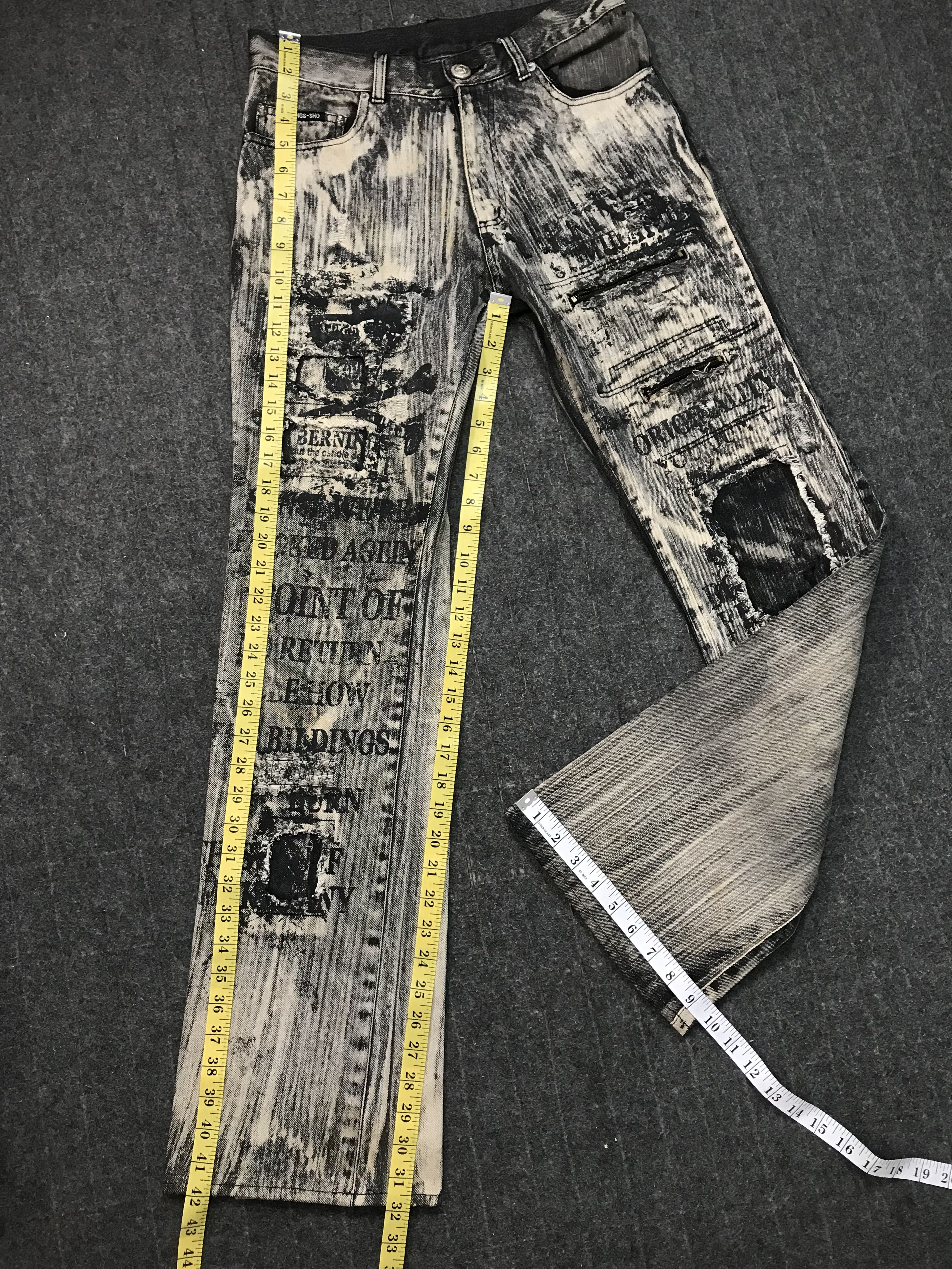 Japanese Brand Japanese Brand Mudwash Jeans Gothic Thrashed Skull Size US 28 / EU 44 - 14 Thumbnail