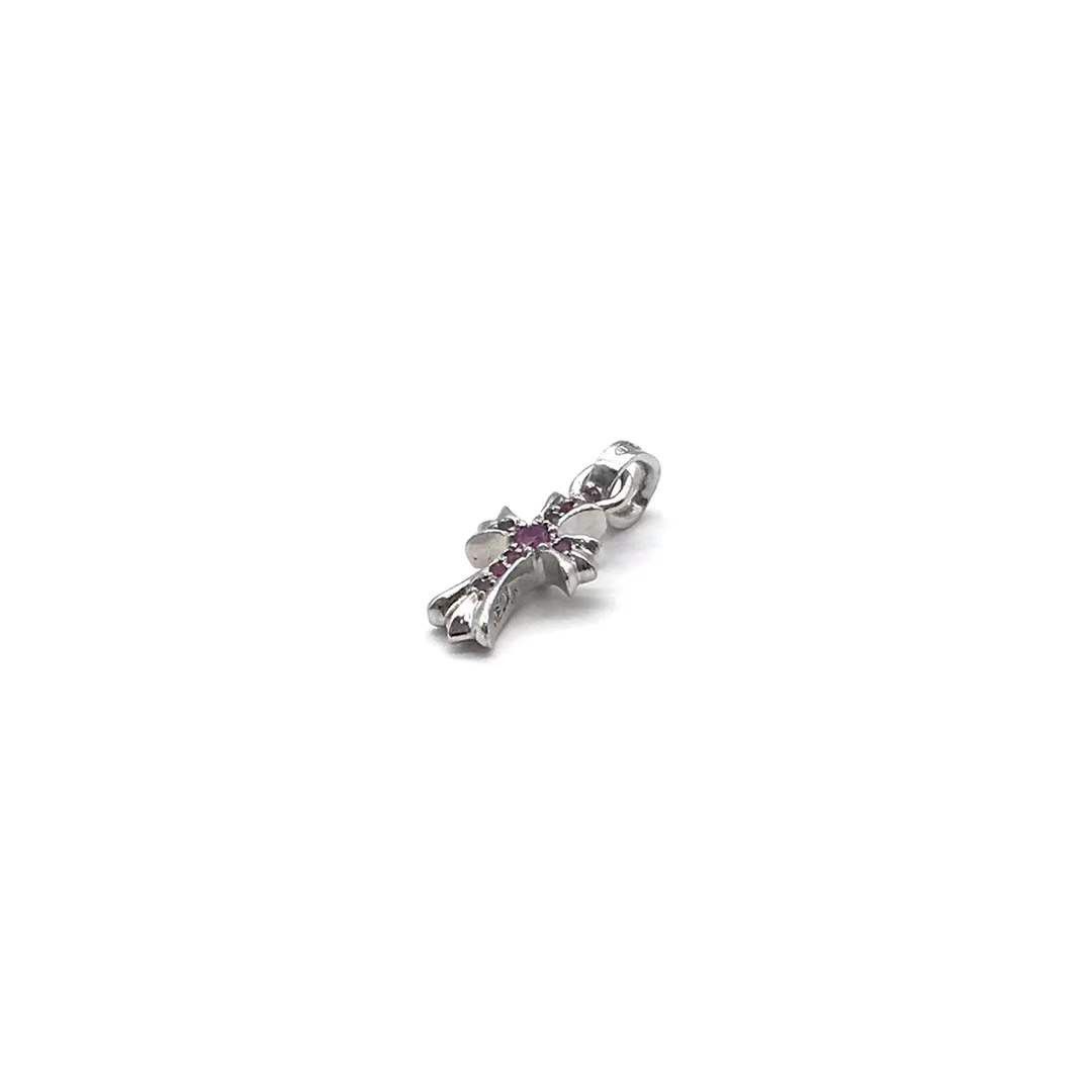 Chrome Hearts Chrome Hearts 18K White Gold Pink Babyfat Cross Pendant Size ONE SIZE - 3 Thumbnail