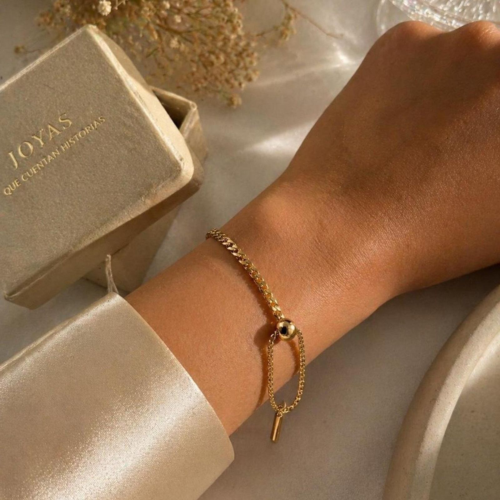 Other Elegant Gold Adjustable Bracelet – Minimalist for Women Size ONE SIZE - 4 Thumbnail
