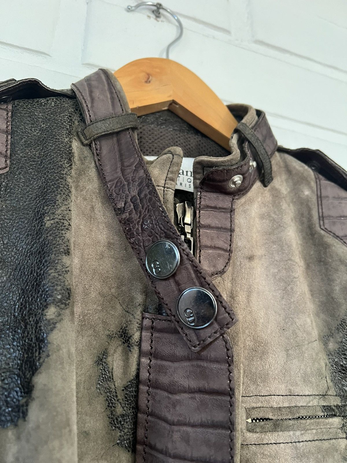 Dior AW06 Dior by John Galliano ‘Croc’ Embossed Leather Jacket Size US S / EU 44-46 / 1 - 13 Thumbnail