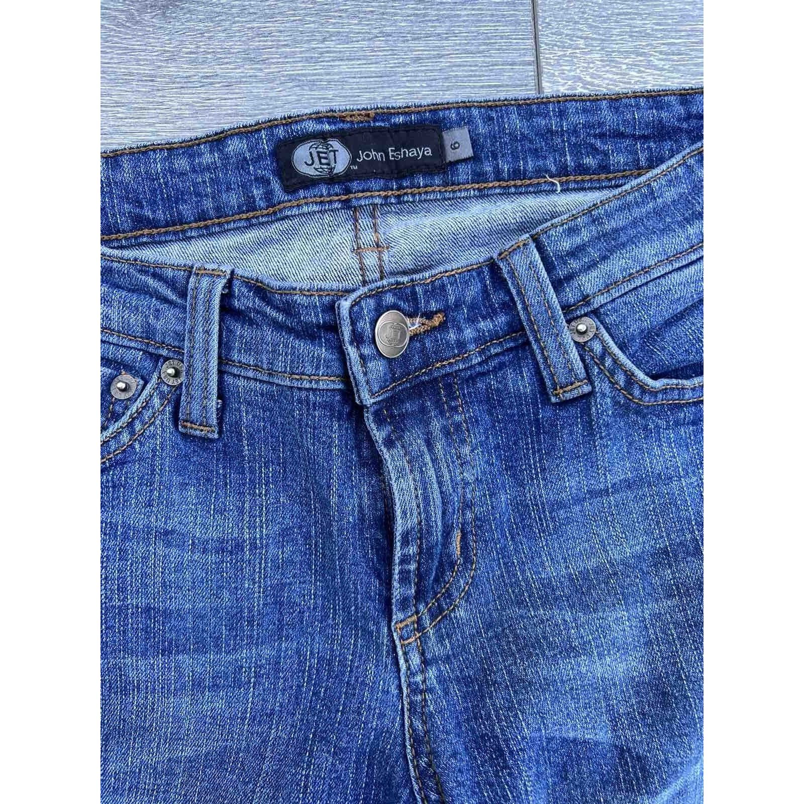 Jet Lag JET John Eshaya USA made Classic Blue Denim Size 6 A000319 Size 28" / US 6 / IT 42 - 11 Thumbnail