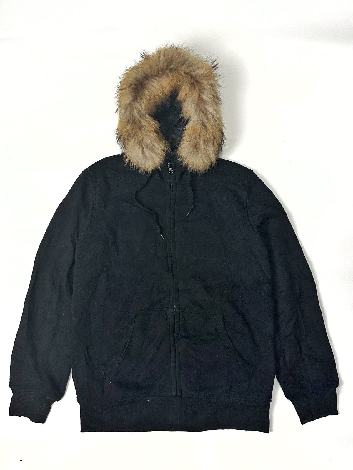 image of 14Th Addiction x Kmrii Furhoodie Black Sherpa Japanese Uniqlo Style Ifsix Lgb, Men's (Size Large)