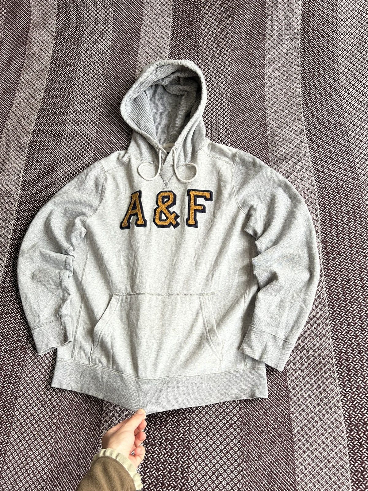 Abercrombie & Fitch × Vintage Abercrombie & Fitch Vintage Hoodie Grey Streetwear Size M Size US M / EU 48-50 / 2 - 2 Thumbnail