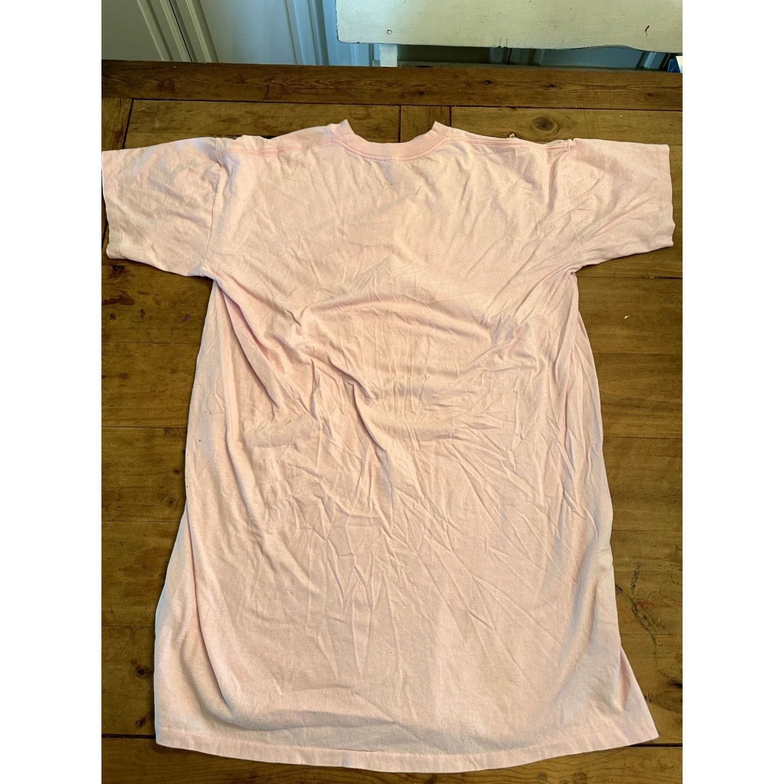 Vintage VINTAGE I Don’t Do Mornings San Fran Women’s Sleep Shirt Single Stitch Pink 23”x37” Sleepshirt Women One Size Tall Stitch Size ONE SIZE - 7 Thumbnail