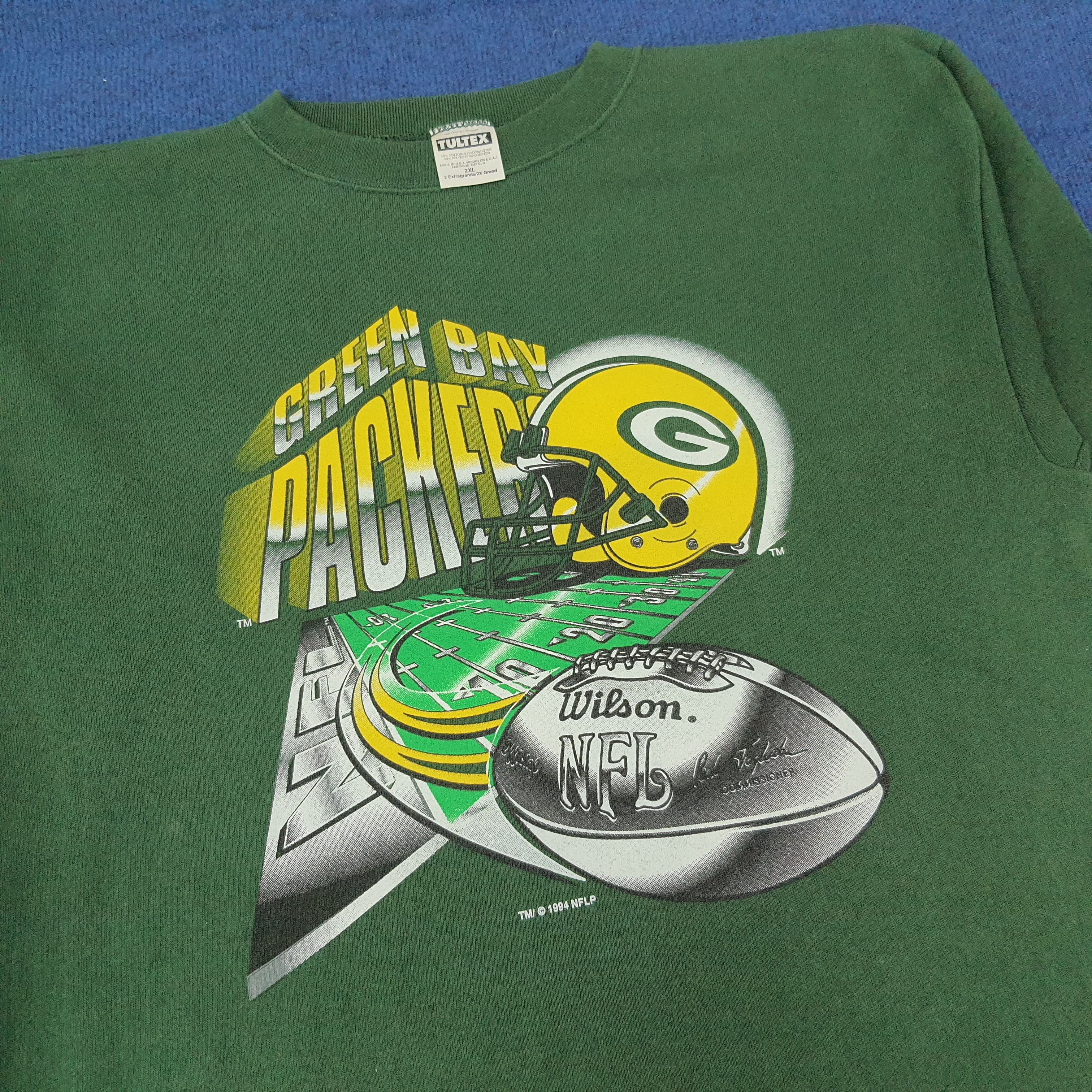 Tultex Vintage 90s Green Bay Packers NFL Sweatshirt C270N6 Size US XL / EU 56 / 4 - 2 Thumbnail