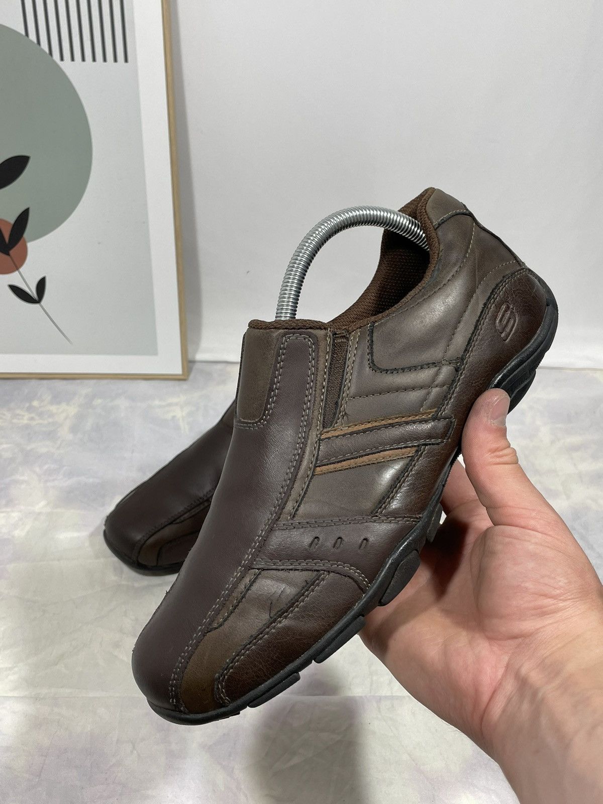 SKECHERS × Vintage Skechers Marter Mens Slip On Sneakers in Brown Size US 10.5 / EU 43-44 - 1 Thumbnail