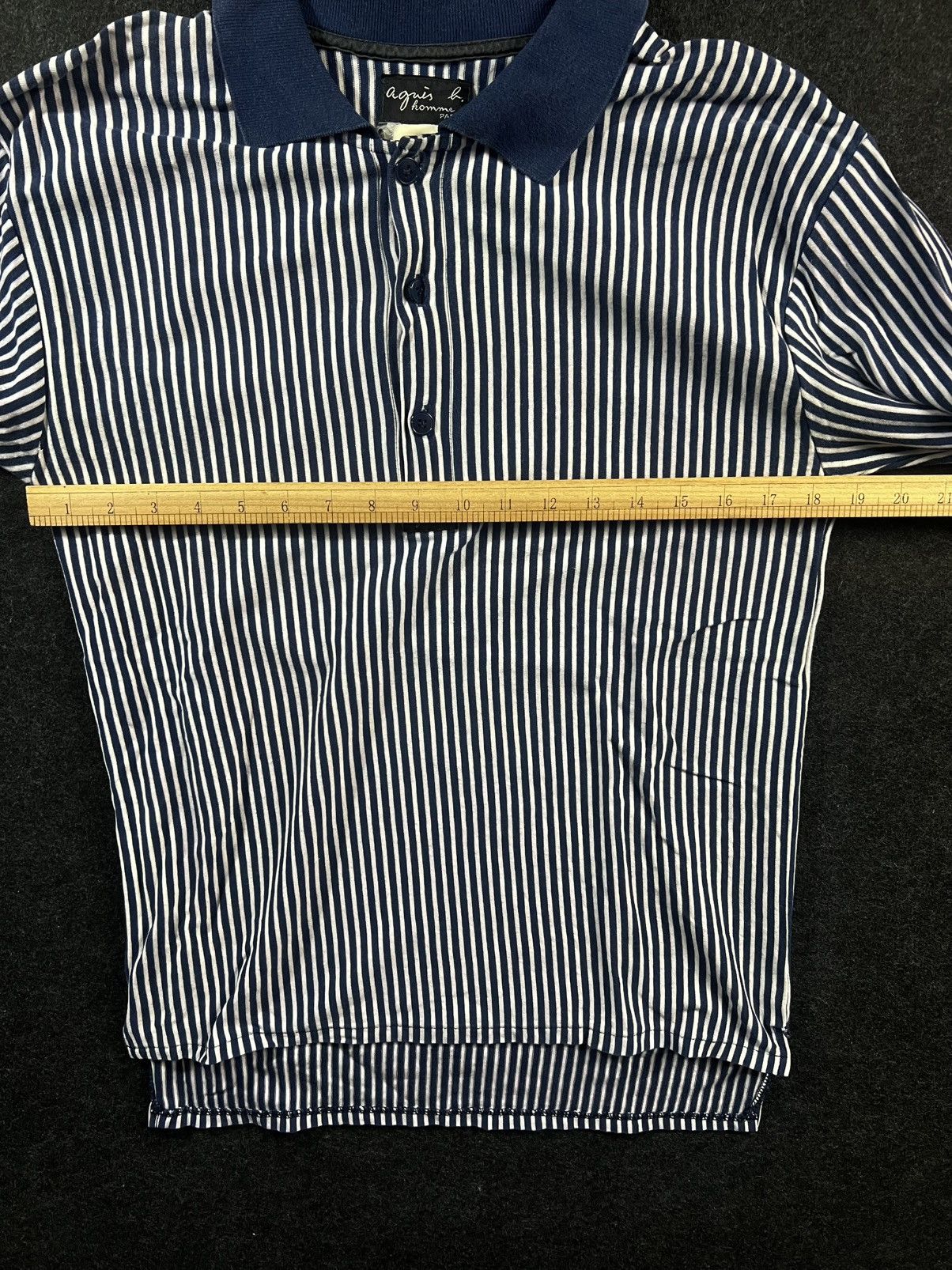 Vintage RARE 90‘s AgnesB Made In France Long Sleeve Pinstripe Collar Size US M / EU 48-50 / 2 - 5 Thumbnail