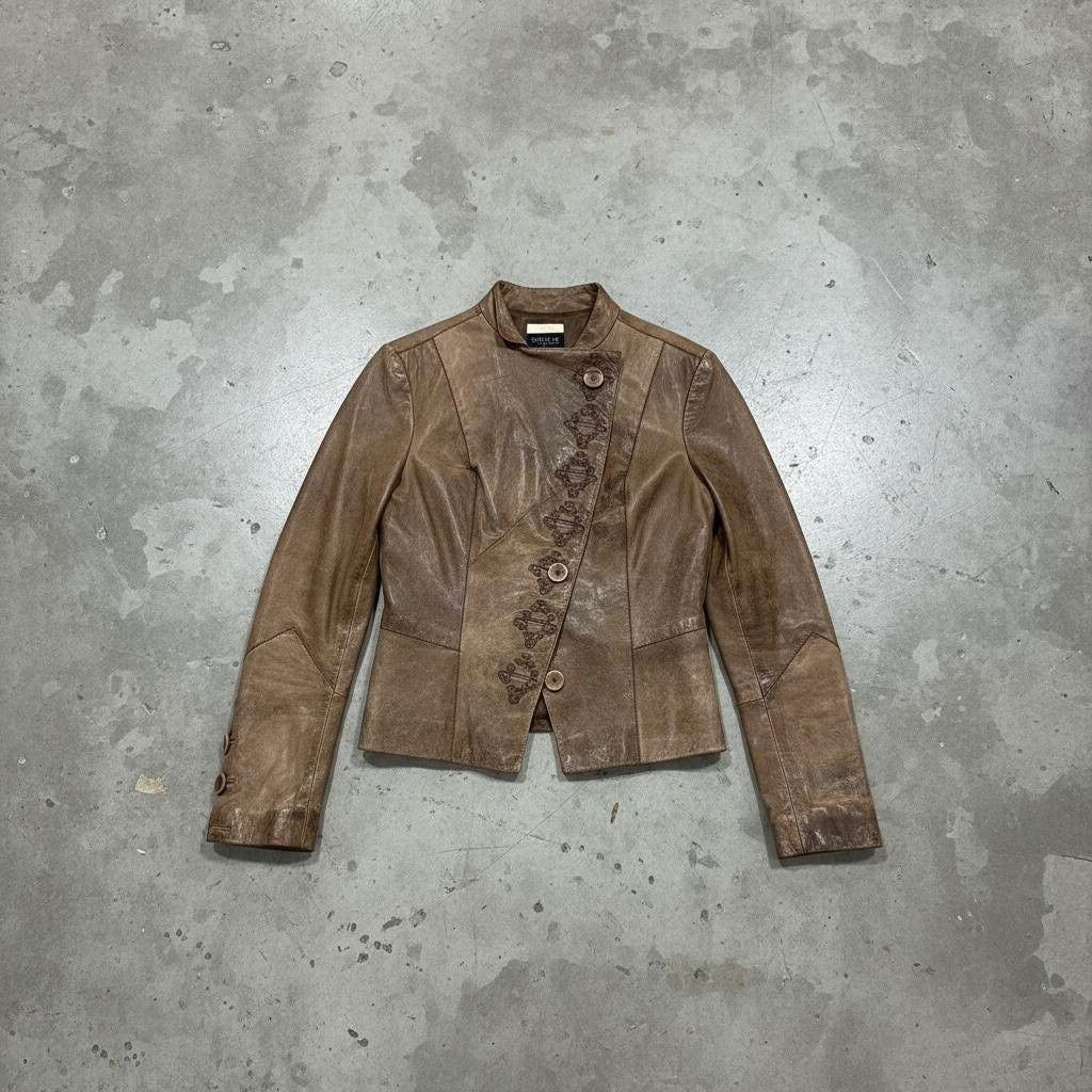 Other Distressed Military Leather Jacket Size M / US 6-8 / IT 42-44 - 5 Thumbnail