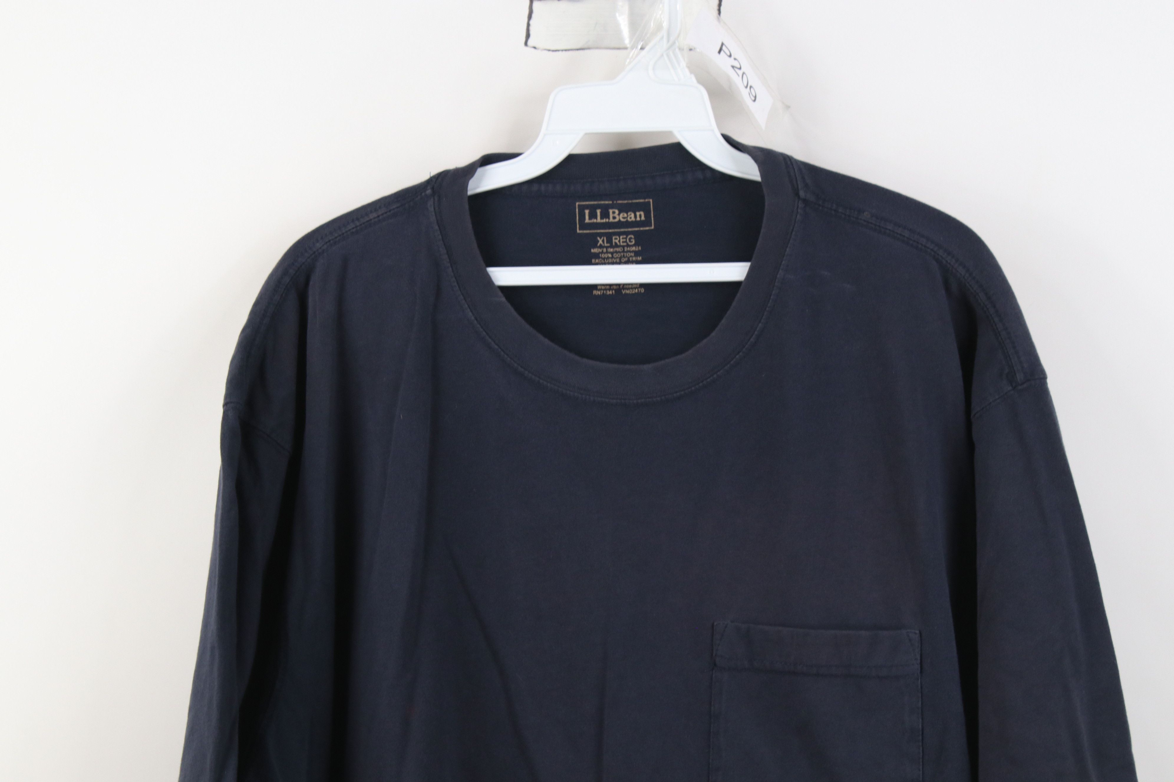 L.L. Bean Vintage Y2K LL Bean Heavyweight Cotton Pocket T-Shirt Blue Size US XL / EU 56 / 4 - 2 Thumbnail