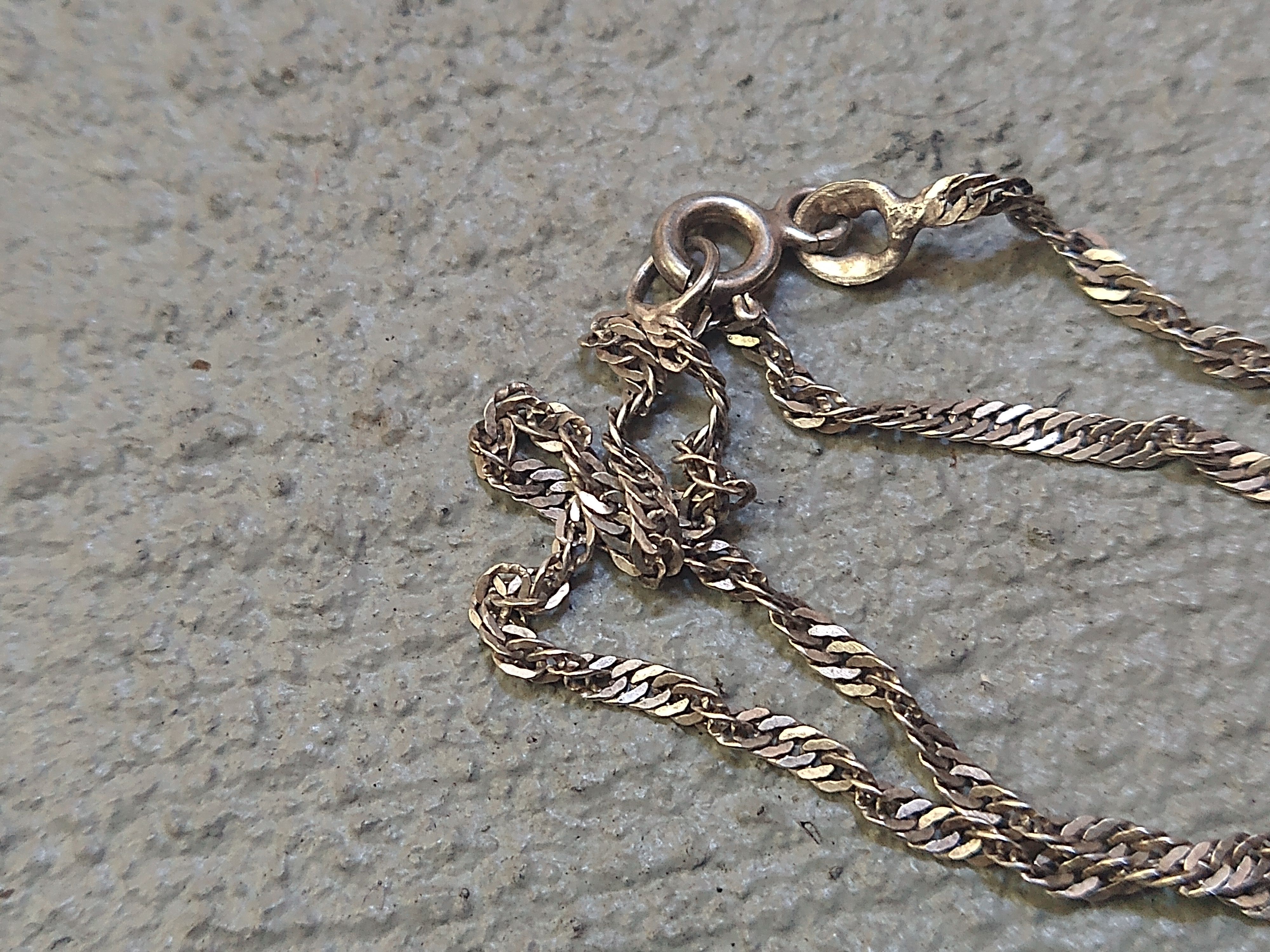 Jewelry Vintage Sterling Silver Necklace Curb Twist 17.5" Size ONE SIZE - 5 Thumbnail