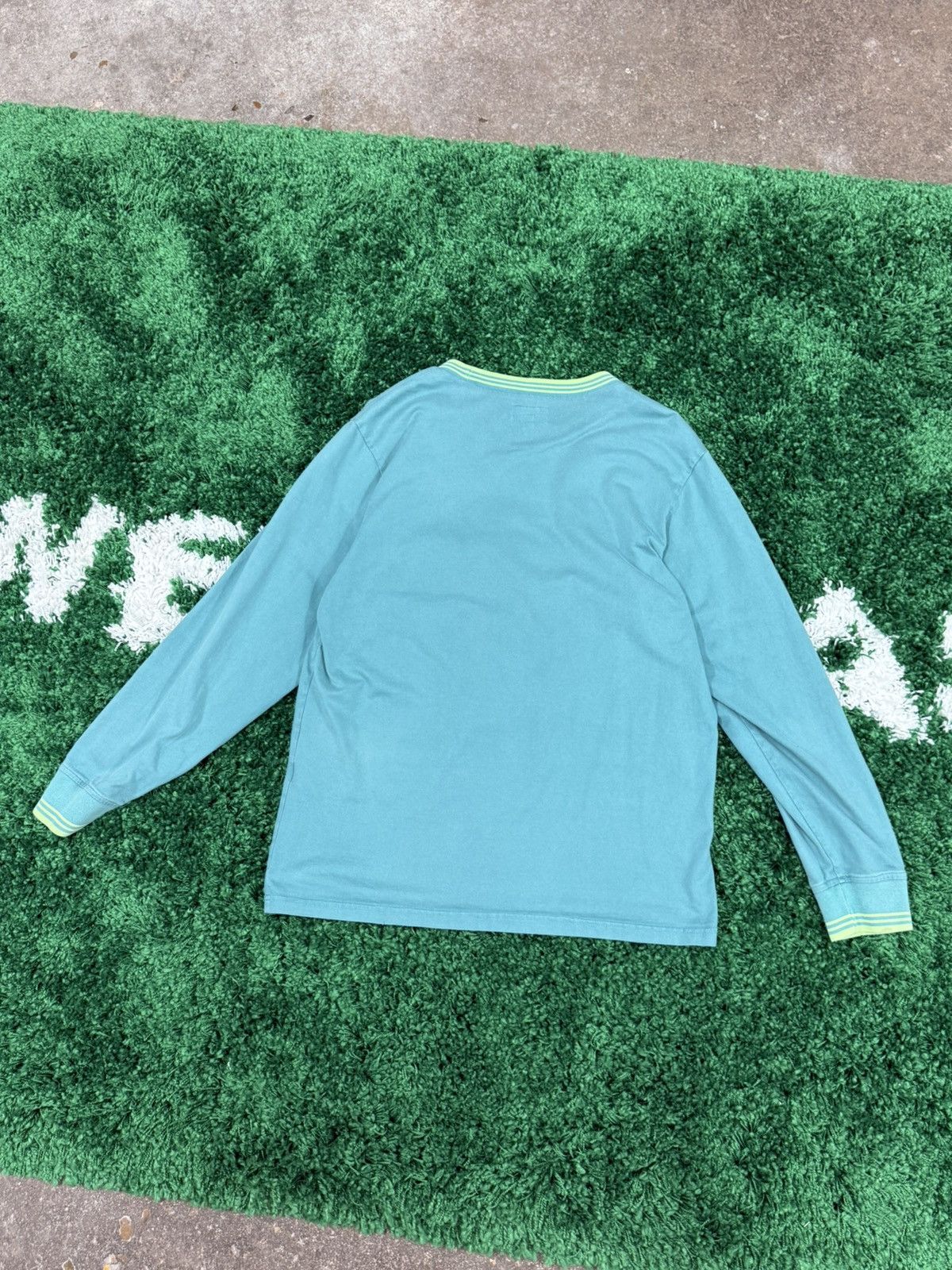 Supreme Supreme Striped Rib Logo New York S Teal Oval Long Sleeve Size US M / EU 48-50 / 2 - 6 Thumbnail