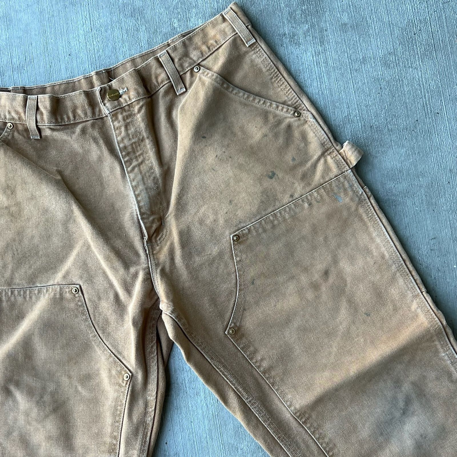 Carhartt × Vintage Carhartt brown double knee work wear carpenter pants Size US 33 - 3 Thumbnail