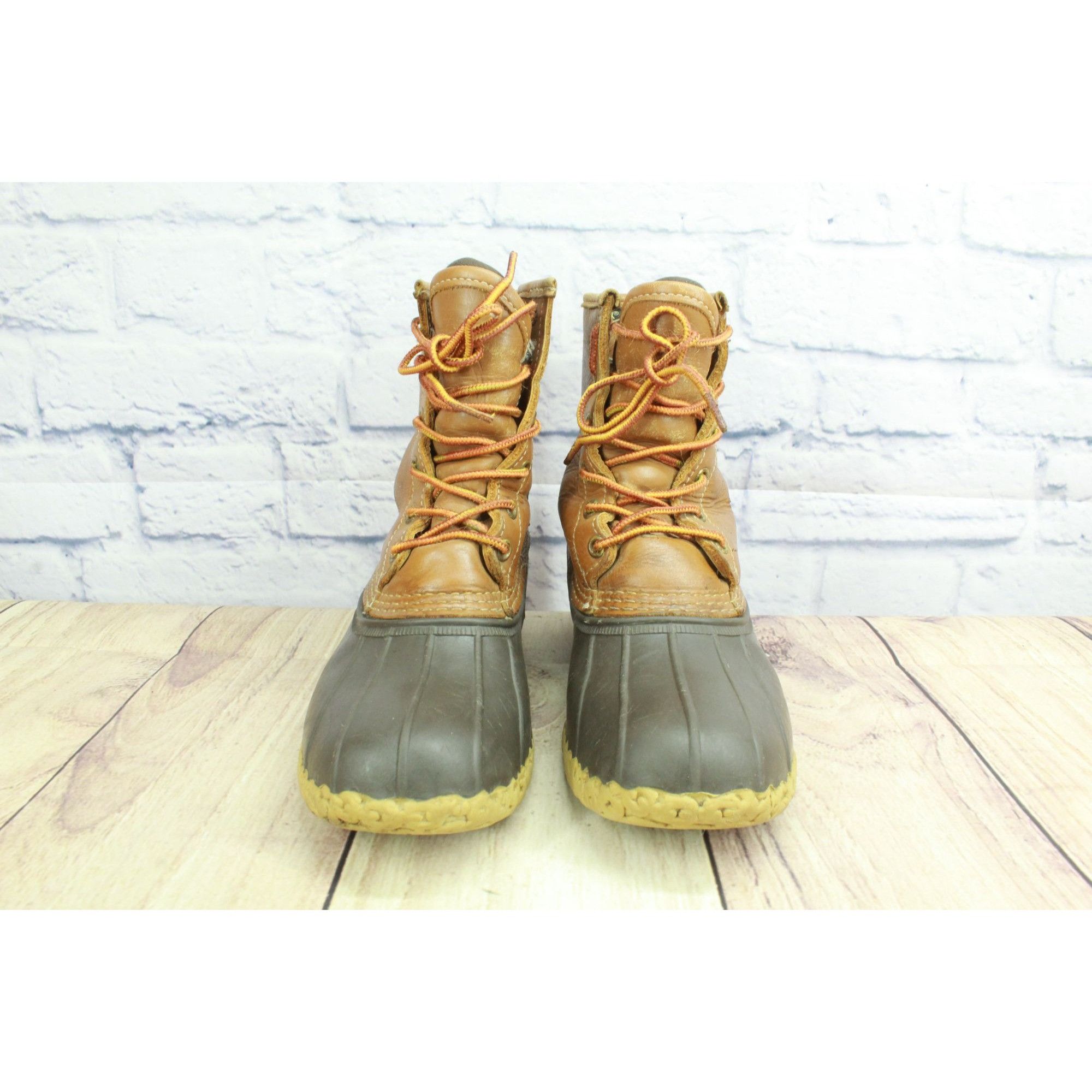 L.L. Bean × Leather LL Bean Brown Leather Insulated Goretex Ankle Duck Boots Size US 6 / IT 36 - 5 Thumbnail