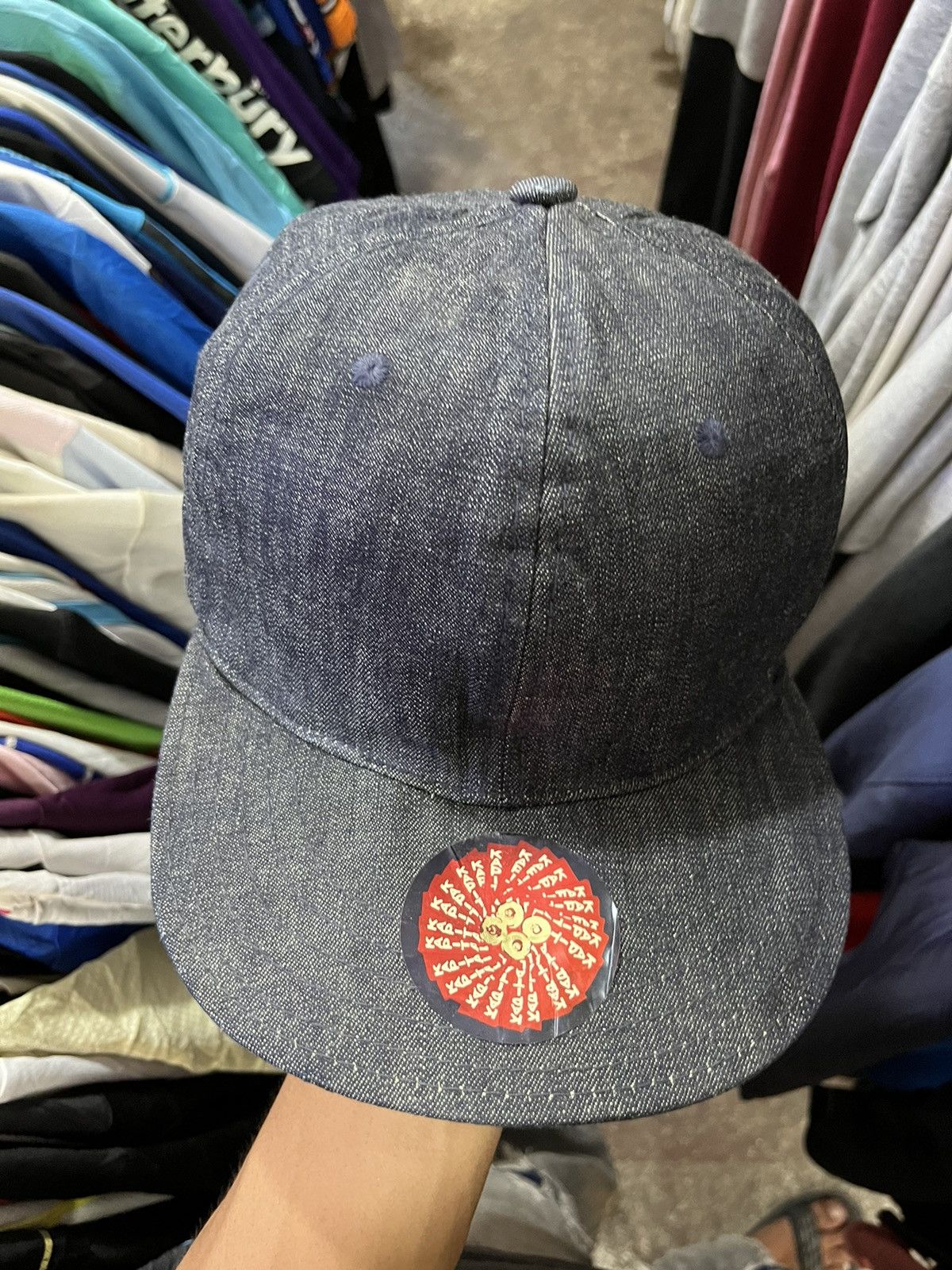 Denim Fisherman Hat with Logo Patch, Diesel, Caps