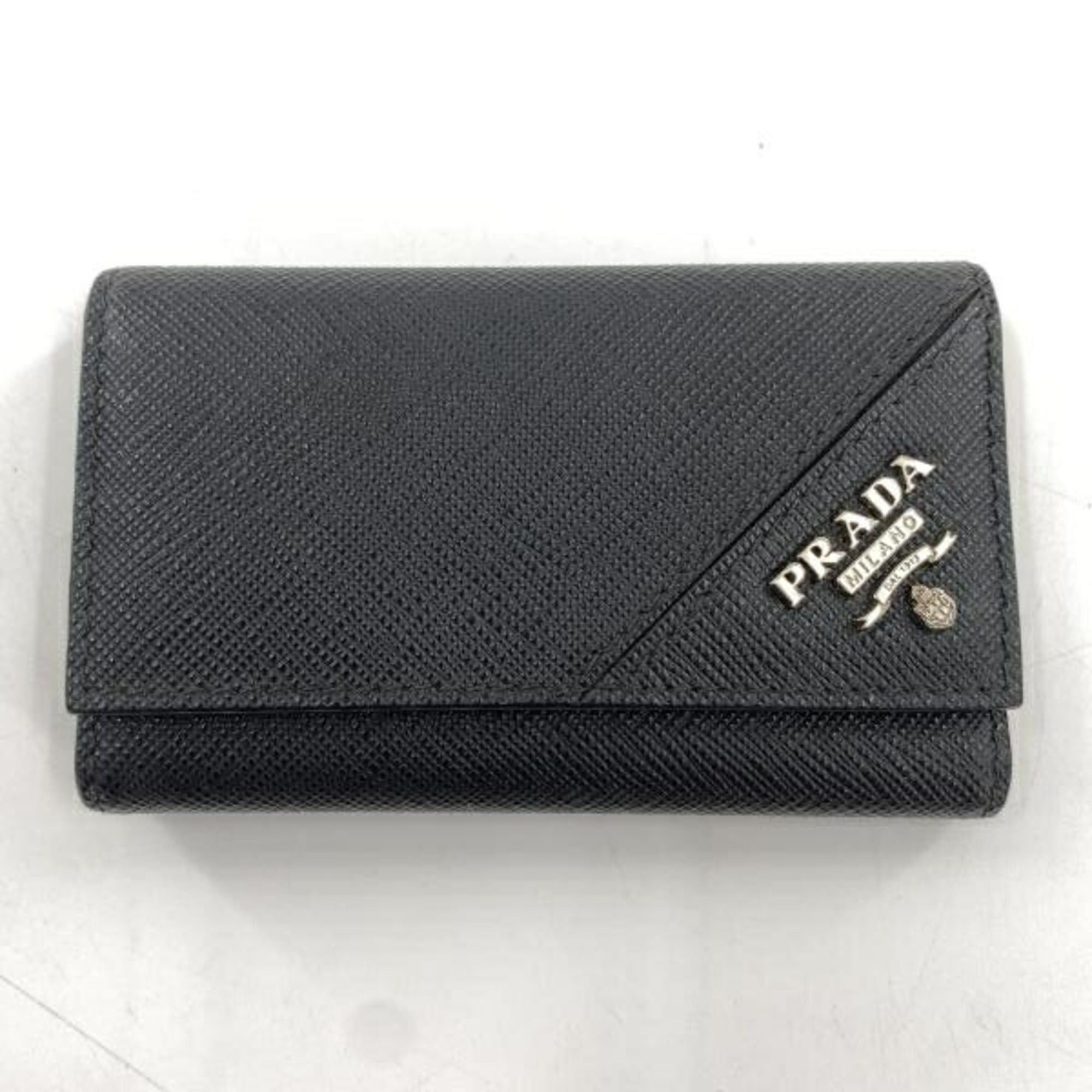 Prada PRADA Key Case, 6 Hooks, Black Saffiano Leather Size ONE SIZE - 1 Thumbnail