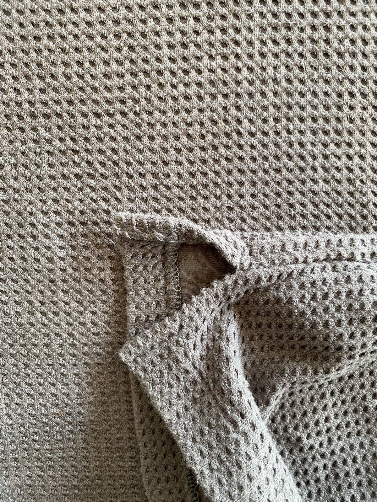 Issey Miyake × Japanese Brand × Tete Homme Vintage Tete Homme Half Zipper Waffle Knit Size L / US 10 / IT 46 - 4 Thumbnail