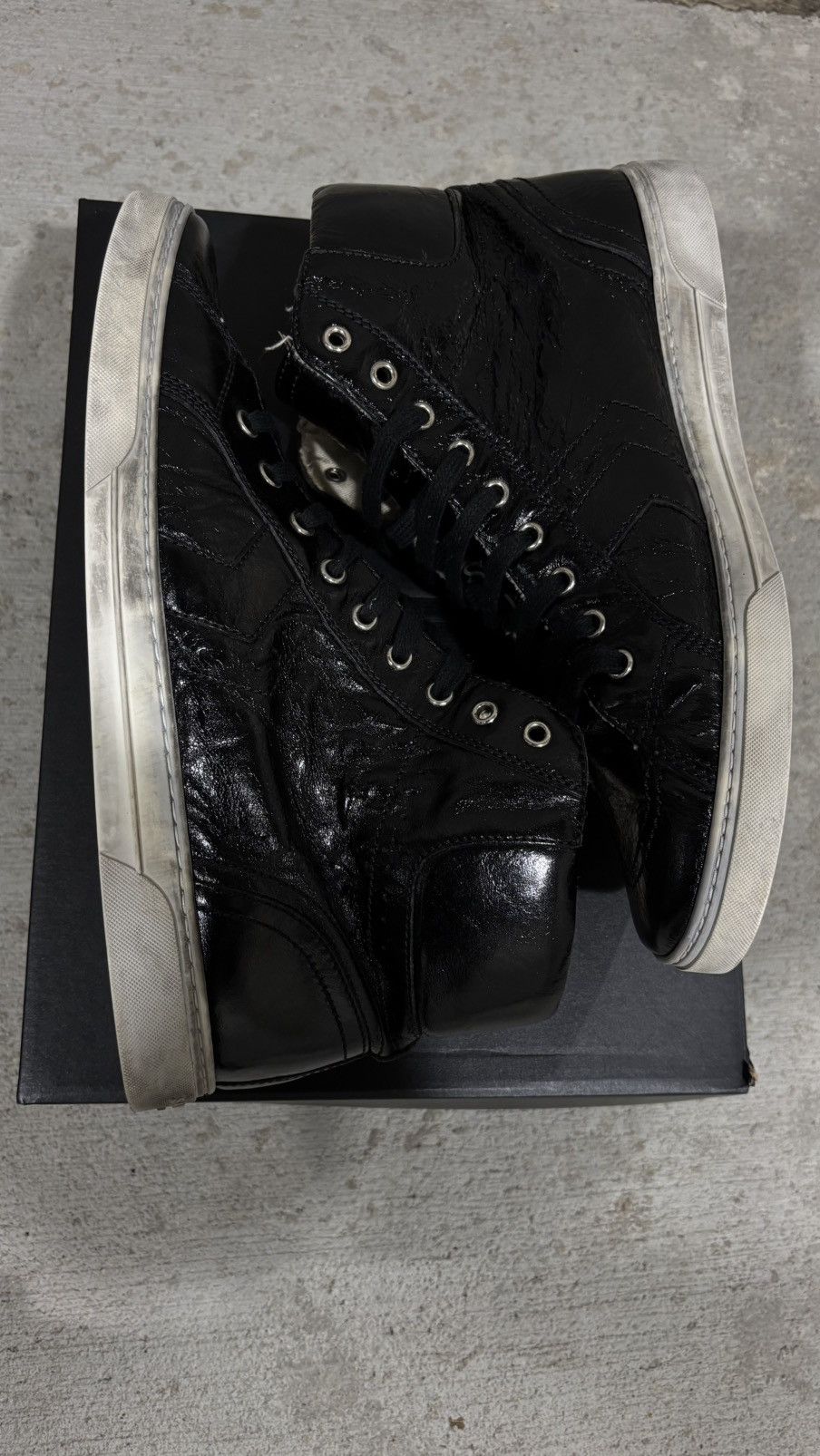 Saint Laurent Paris Saint Laurent Paris “1971 Bad Lieutenant” High Top Sneaker Size US 12 / EU 45 - 9 Thumbnail