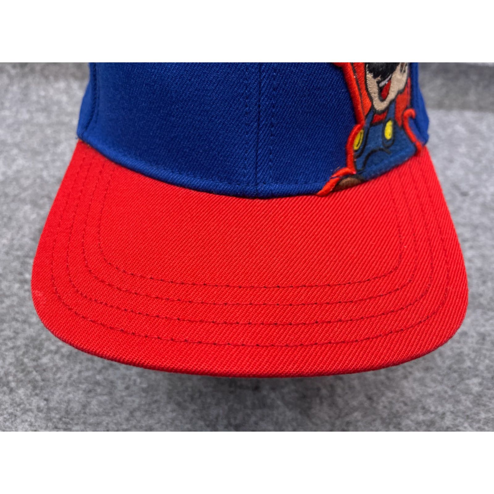 Vintage Bioworld Nintendo Super Marios Hat Cap Fitted Adult One Size Blue Acrylic Spandex Stretch Twill Baseball Cap Mens 90s Video Game Classic Theme cap Size ONE SIZE - 4 Thumbnail