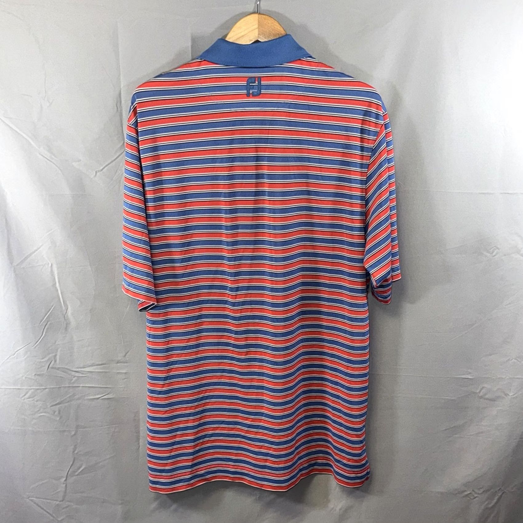 Footjoy FootJoy Polo Shirt Mens Large Blue Red Striped Golf Lightweight Performance Breathable Moisture Wicking Athletic Shirt Polo Size US M / EU 48-50 / 2 - 2 Thumbnail