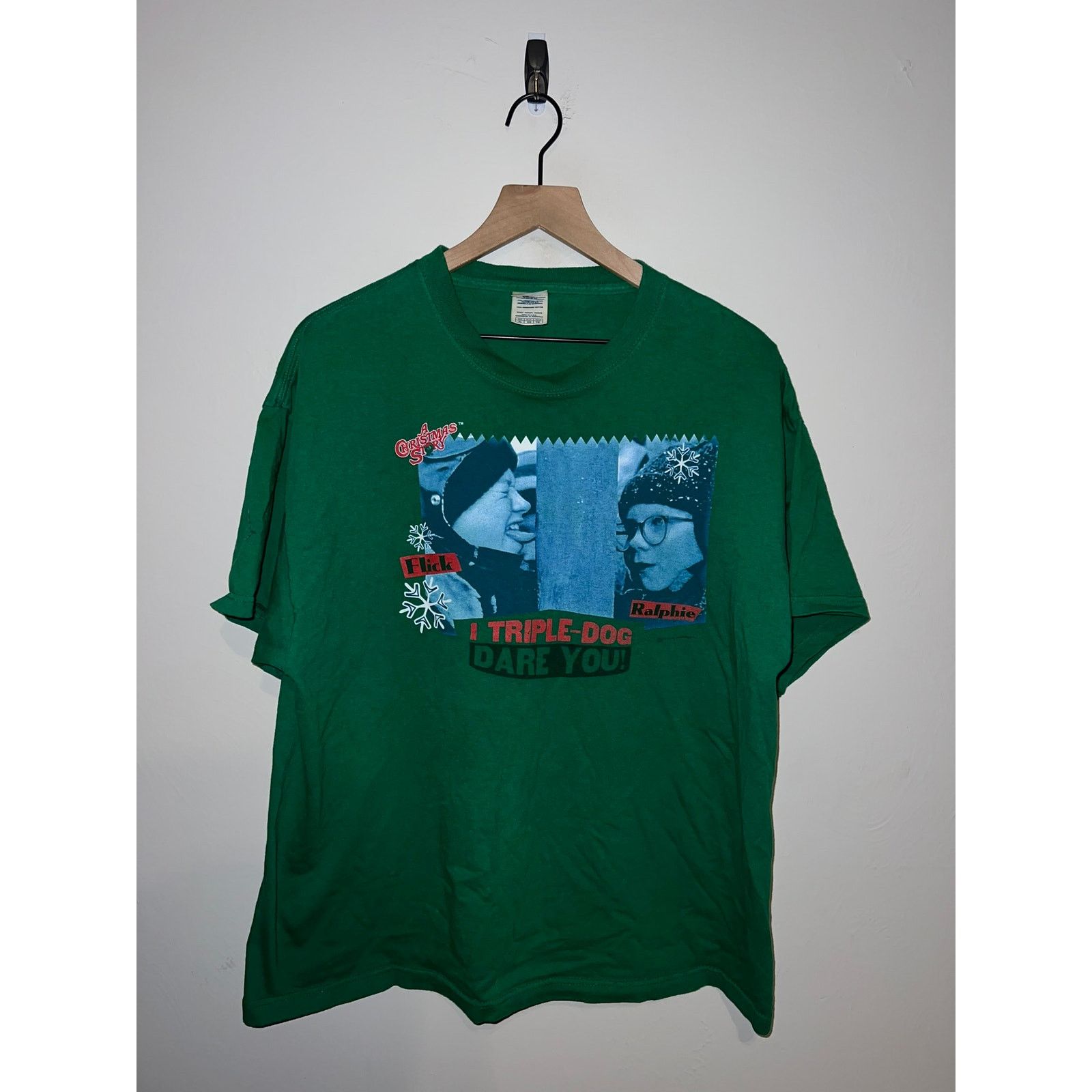 Delta Vintage A Christmas Story Shirt I Triple Dog Dare Tee VTG XL Size US XL / EU 56 / 4 - 1 Thumbnail