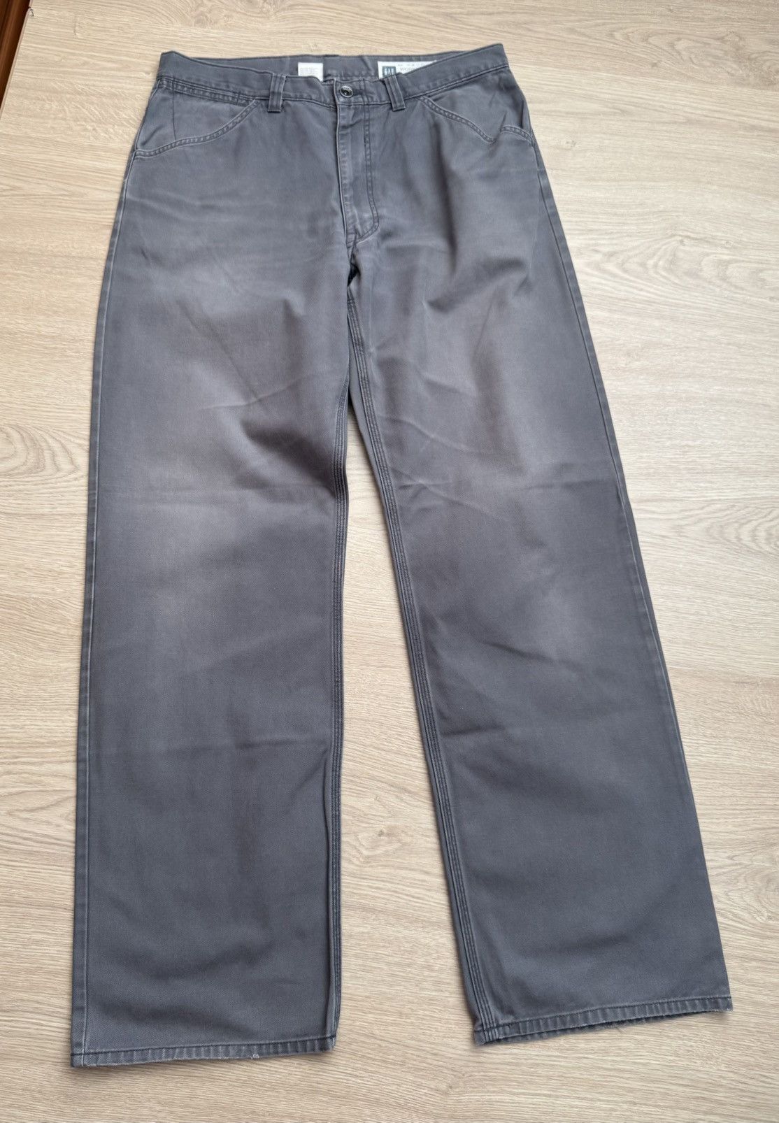 Gap Vintage 00’s GAP y2k Faded Baggy Worker Pants Size US 35 - 1 Thumbnail