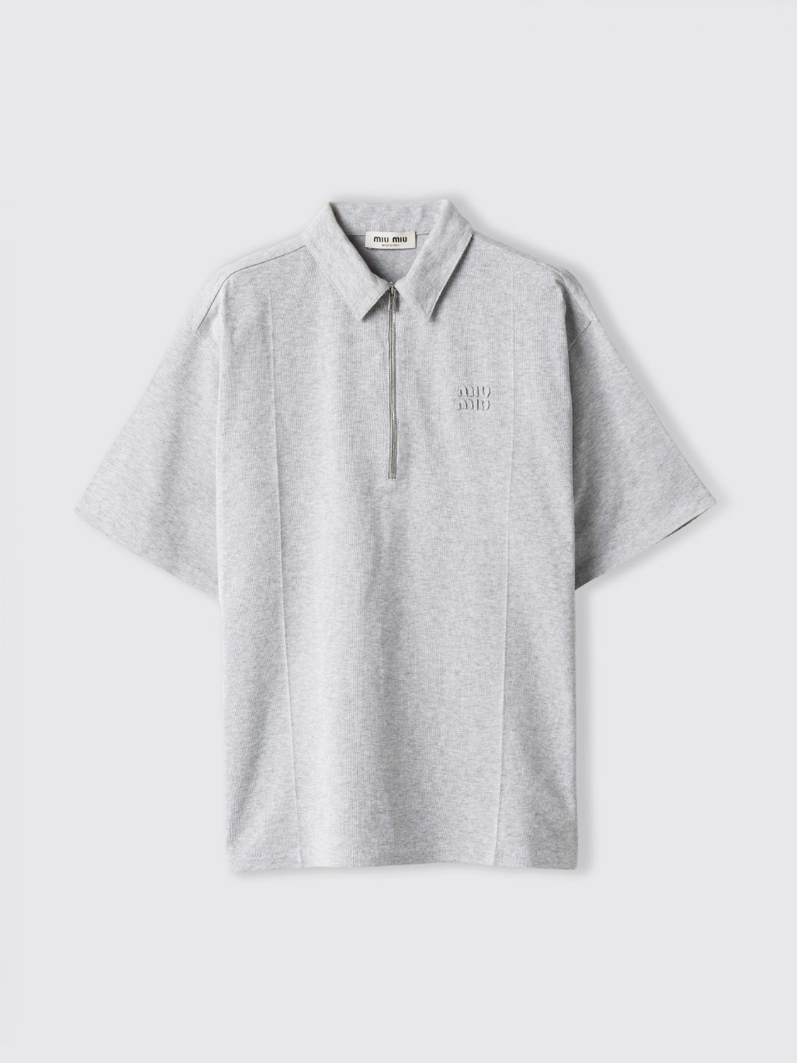 Miu Miu Miu Miu Polo Shirt Woman Grey Size XS / US 0-2 / IT 36-38 - 1 Preview