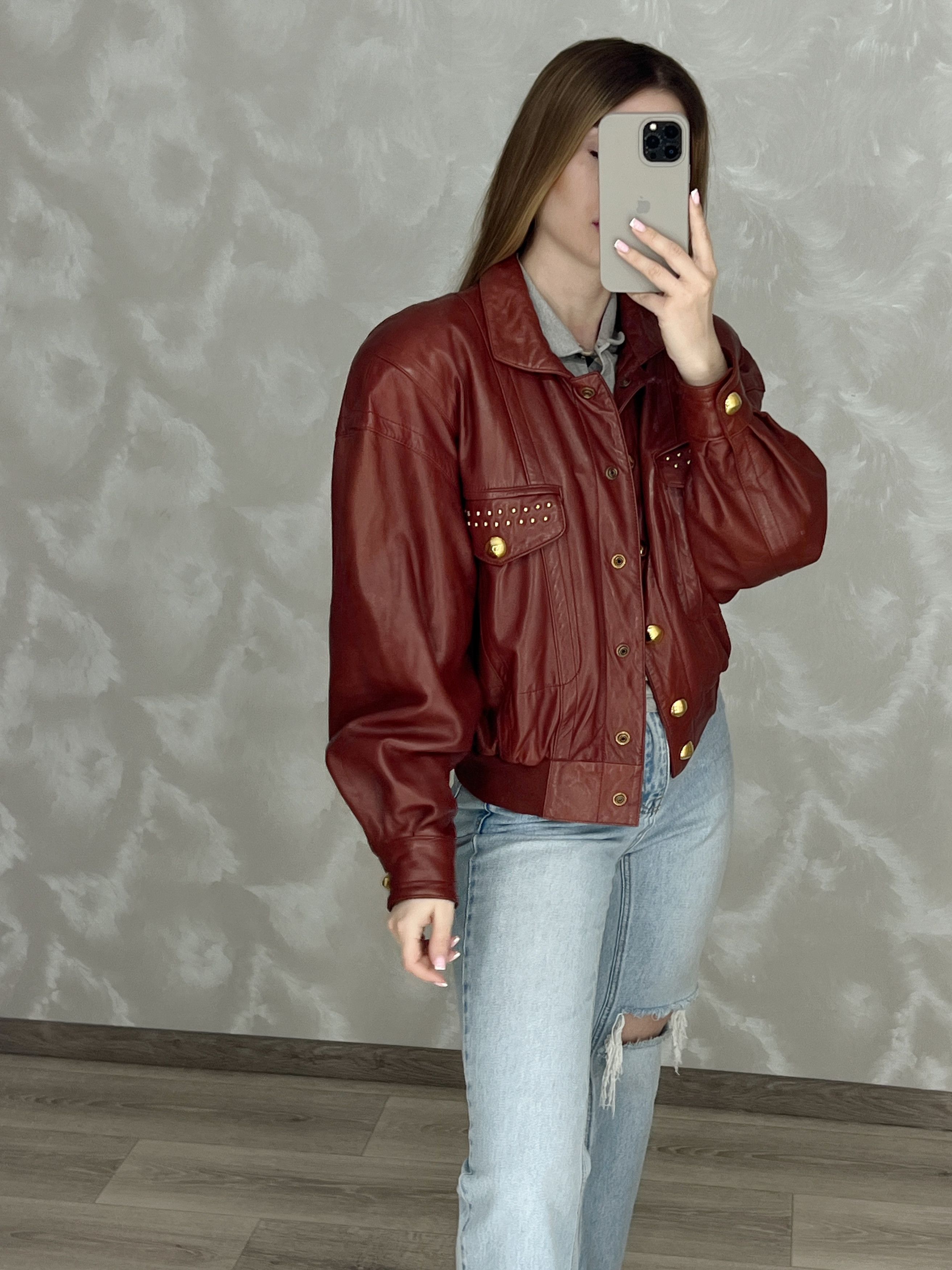 Escada Escada Lambskin Jacket & Gold Studs Snap-Front Size M / US 6-8 / IT 42-44 - 7 Thumbnail