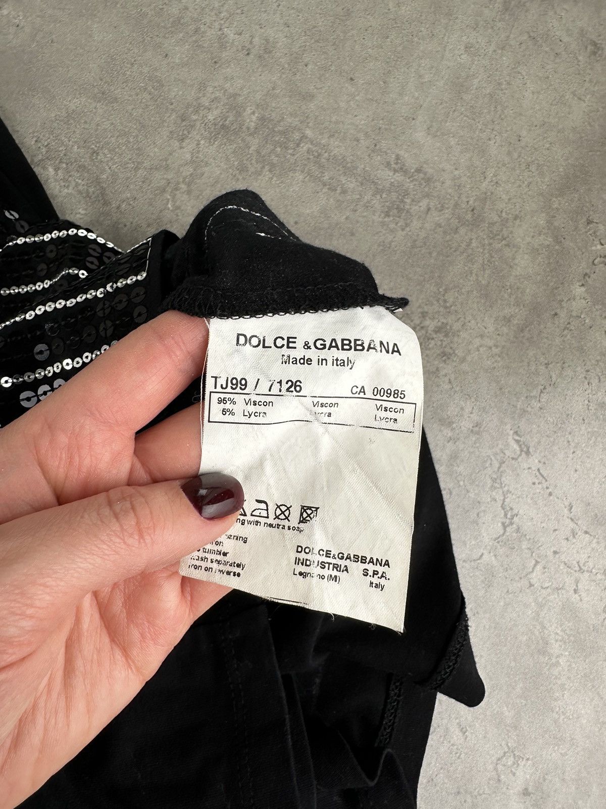 Japanese Brand Dolce&Gabbana Mini Dress With Sequins Size L / US 10 / IT 46 - 8 Thumbnail