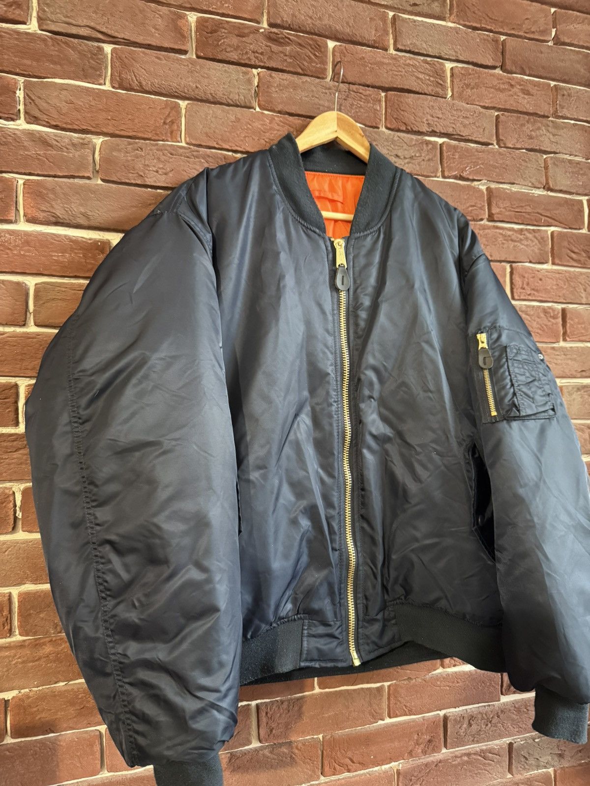Vintage Ma1 Flyer Navy Vintage Bomber Alpha XXL Jacket Oversize Size US XXL / EU 58 / 5 - 3 Thumbnail