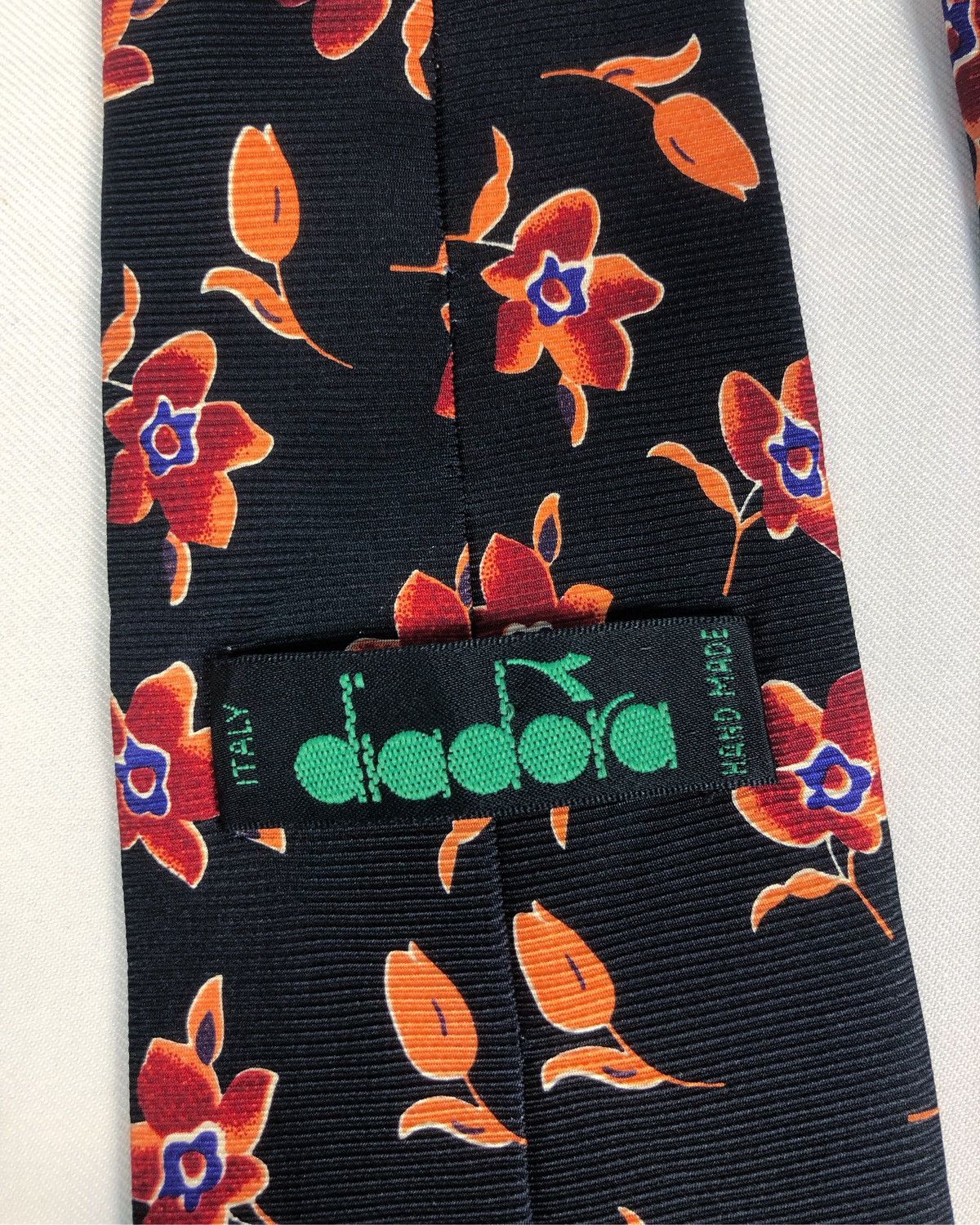Diadora Rare Vintage Diadora Italy Floral Silk Tie Size ONE SIZE - 5 Thumbnail