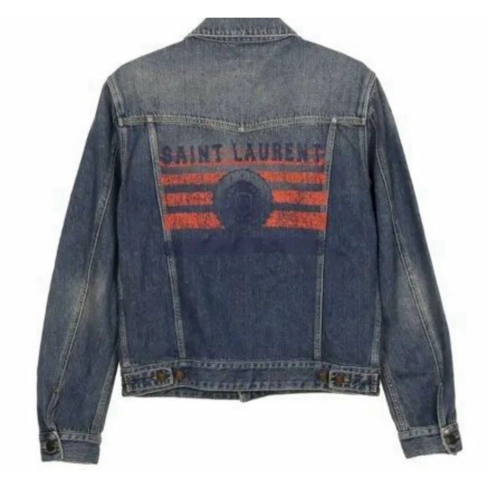 Saint Laurent Paris NWT SAINT LAURENT Denim Blue Jacket Sz.M Size M / US 6-8 / IT 42-44 - 1 Thumbnail