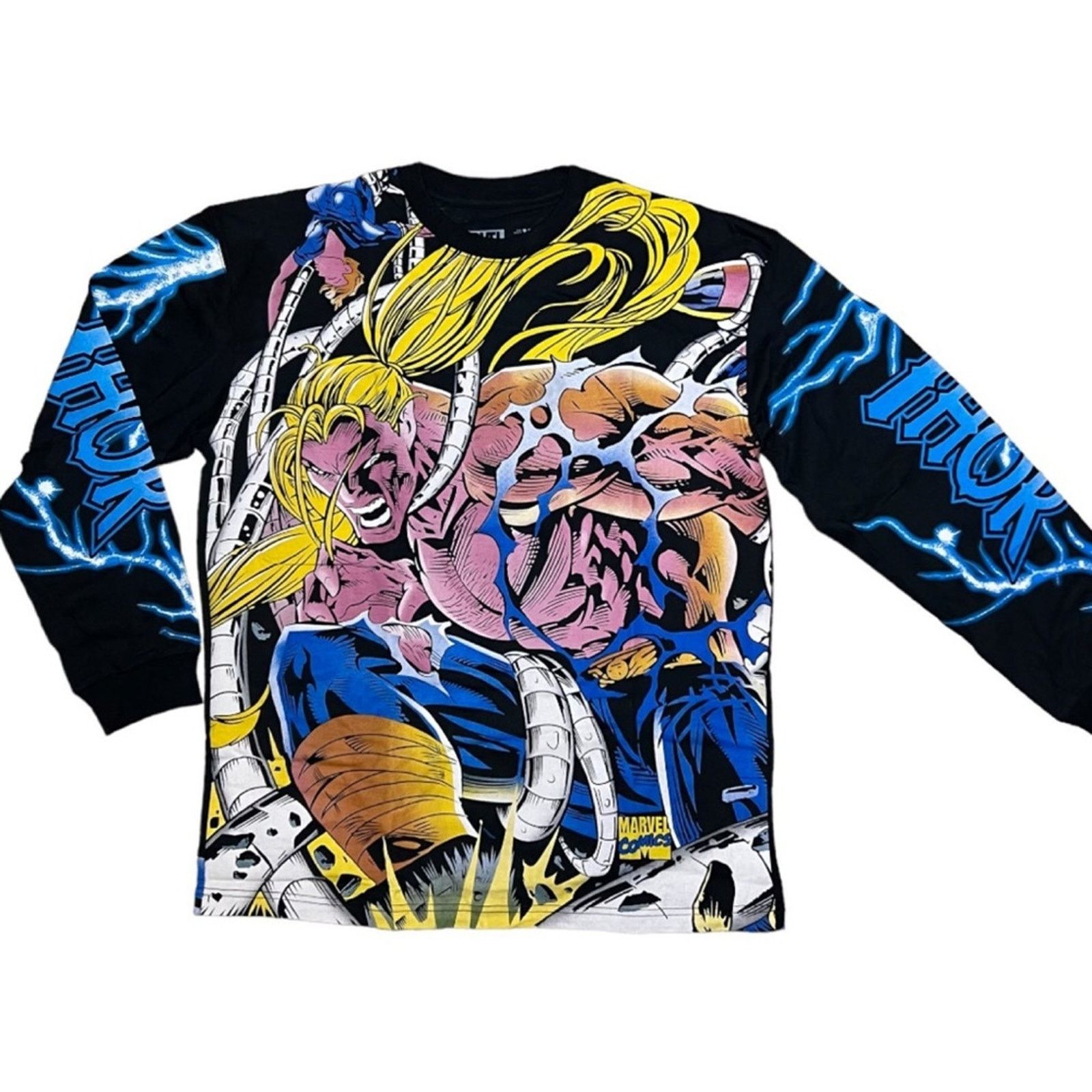 Marvel Comics NWT MARVEL THOR ALL OVER PRINT AOP HEAVY LONGSLEEVE SHIRT Size US XL / EU 56 / 4 - 1 Thumbnail