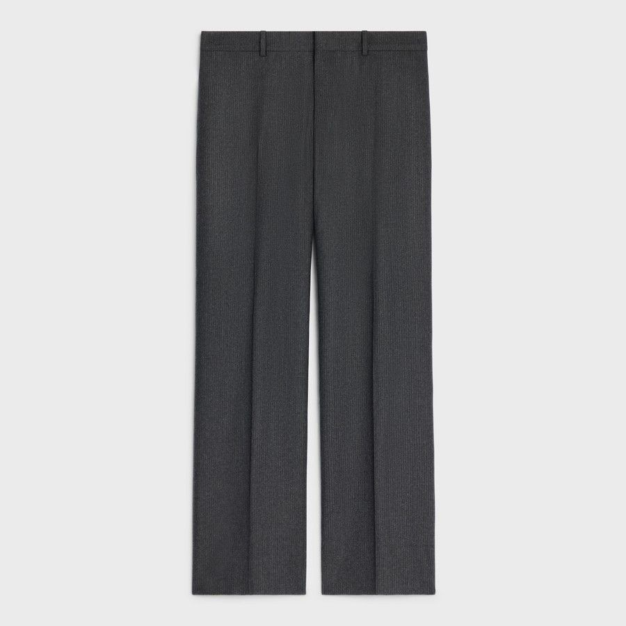 Celine o1d2blof0226 Striped Wool Pant in Grey Size US 34 / EU 50 - 1 Thumbnail