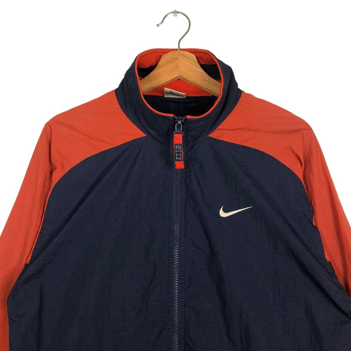 Nike 🔥VINTAGE NIKE BIKER ZIPPER JACKET BIG SWOOSH LOGO Size US M / EU 48-50 / 2 - 3 Thumbnail