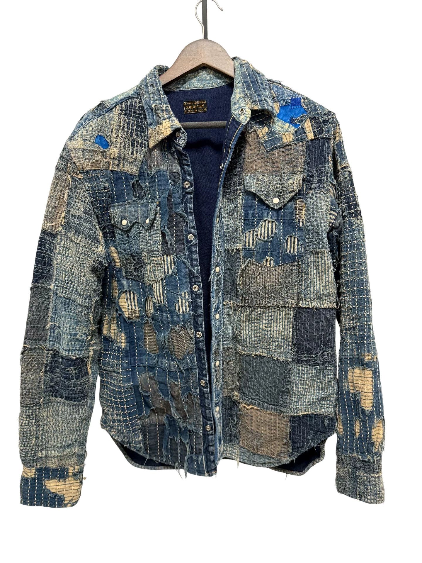 Kapital Kapital Kountry Sashiko Boro Shirt Size XL Size US XL / EU 56 / 4 - 1 Thumbnail
