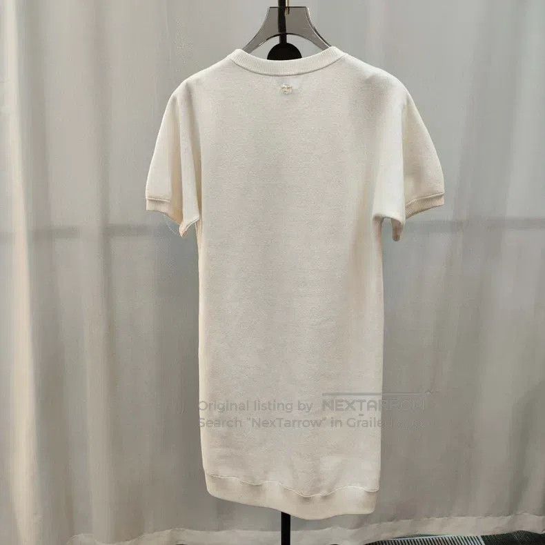 Chanel Chanel Three-dimensional water drop white short sleeves Size XXS / US 00 / IT 34 - 2 Thumbnail