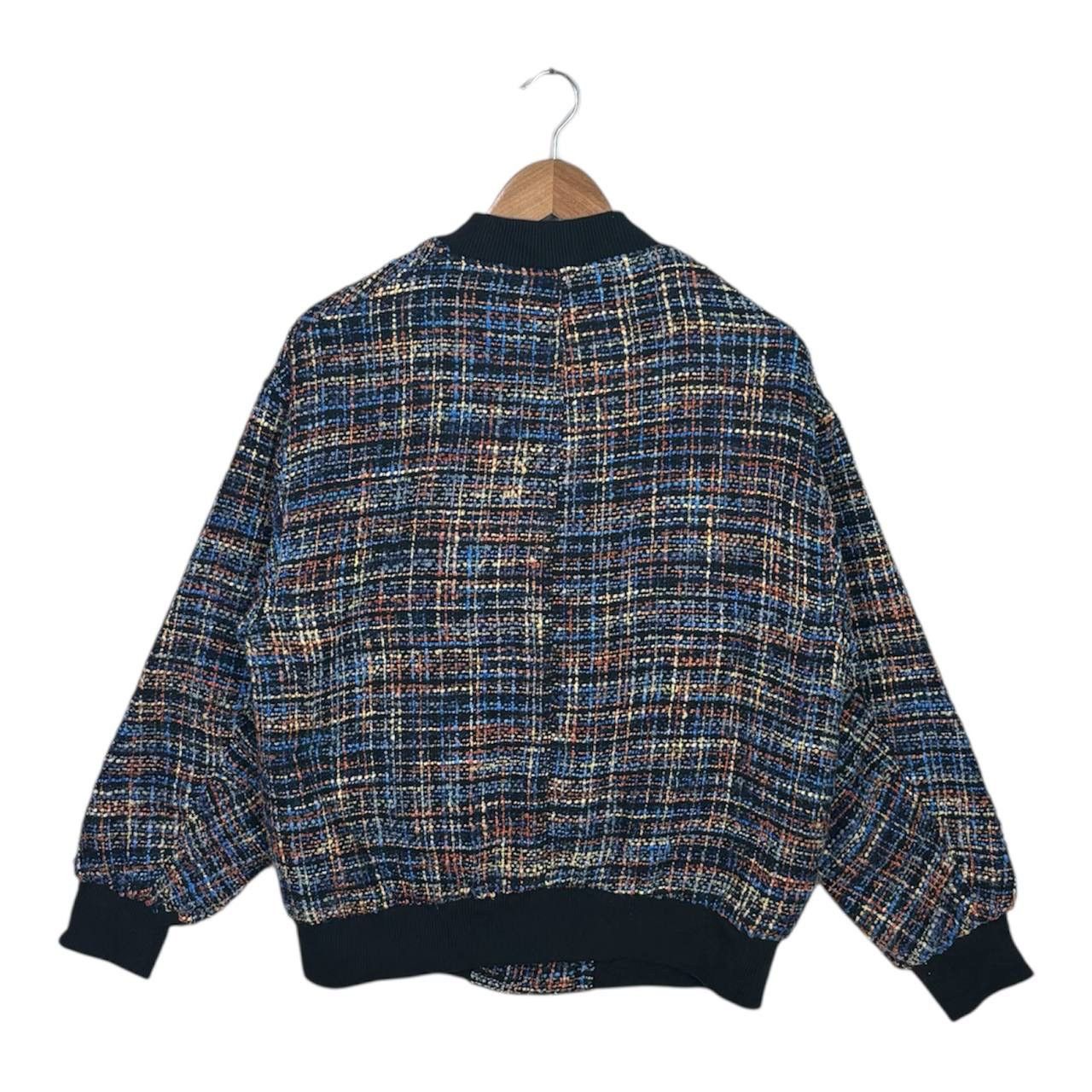 Japanese Brand Vintage Tweed Bomber Jacket by OZOC Size US M / EU 48-50 / 2 - 2 Thumbnail