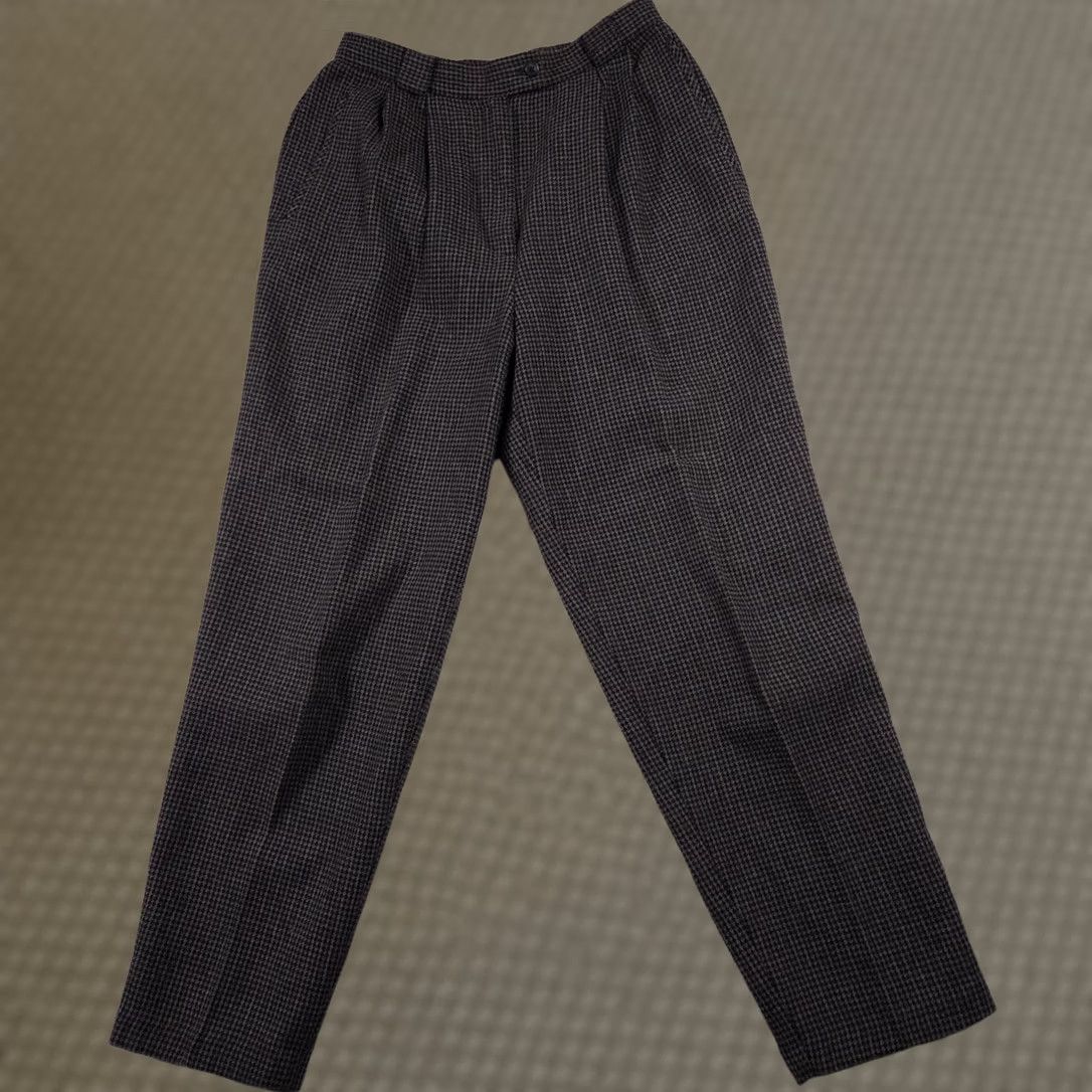 Vintage Norton McNaughton Pants Womens 14 Gray Wool Blend Pleated Lined Dress Trousers Size 36" / US 14 / IT 50 - 1 Thumbnail