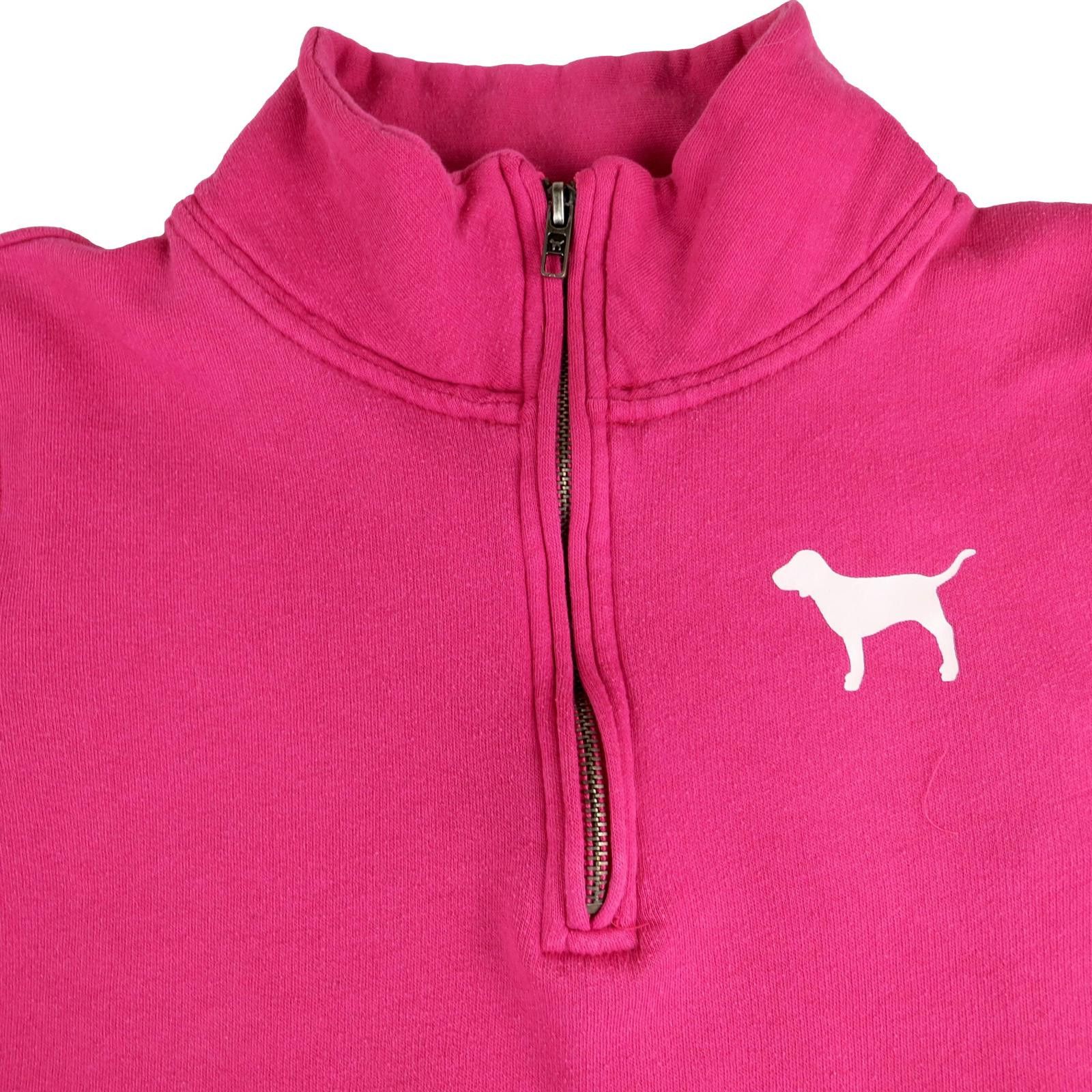 Other Victoria's Secret Pink Half-Zip Pullover Sweatshirt Sz Small Size S / US 4 / IT 40 - 2 Thumbnail