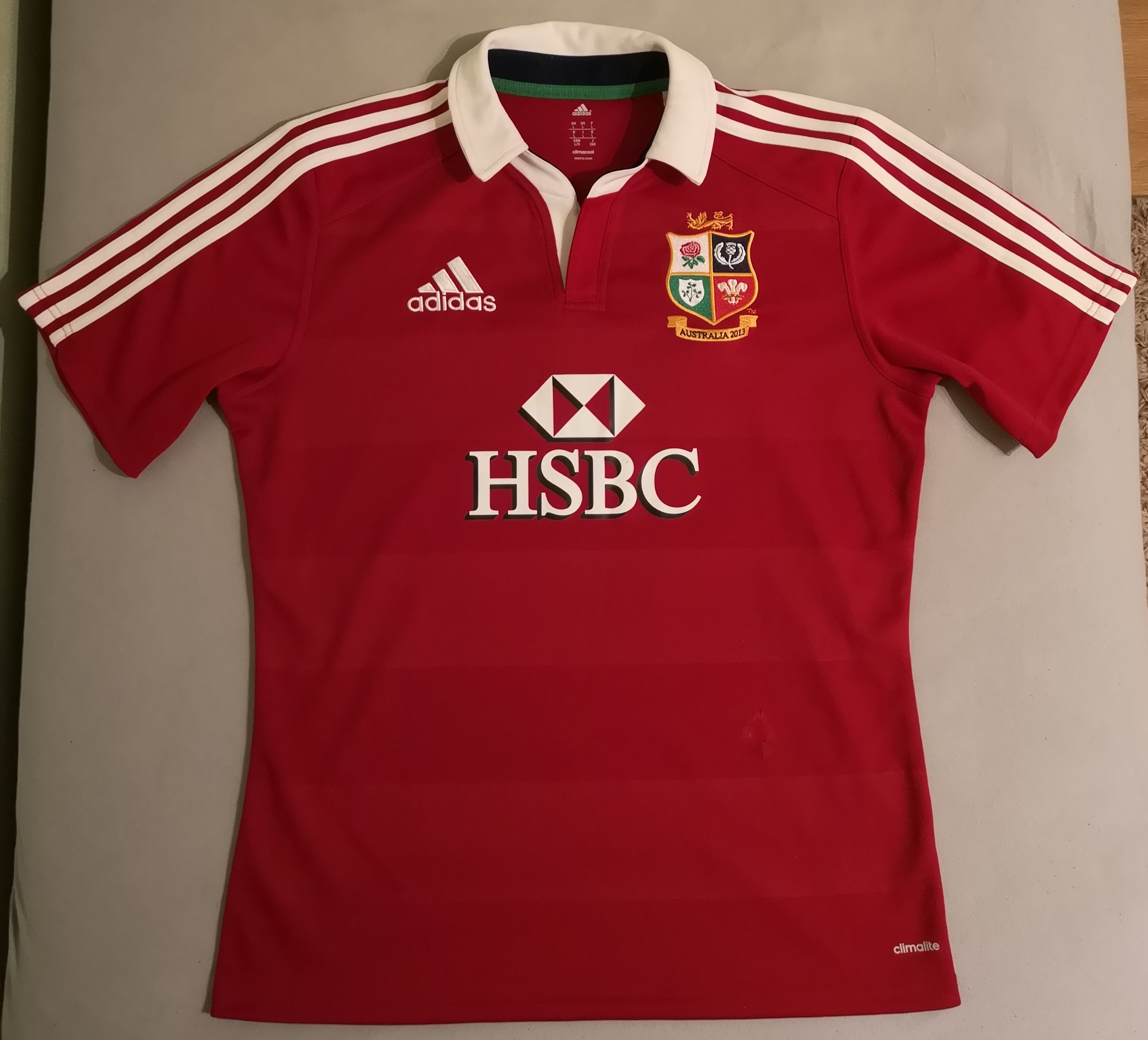 Adidas Shirt British Irish Lions 2013 Rugby Union 125' Retro Size US L / EU 52-54 / 3 - 1 Thumbnail