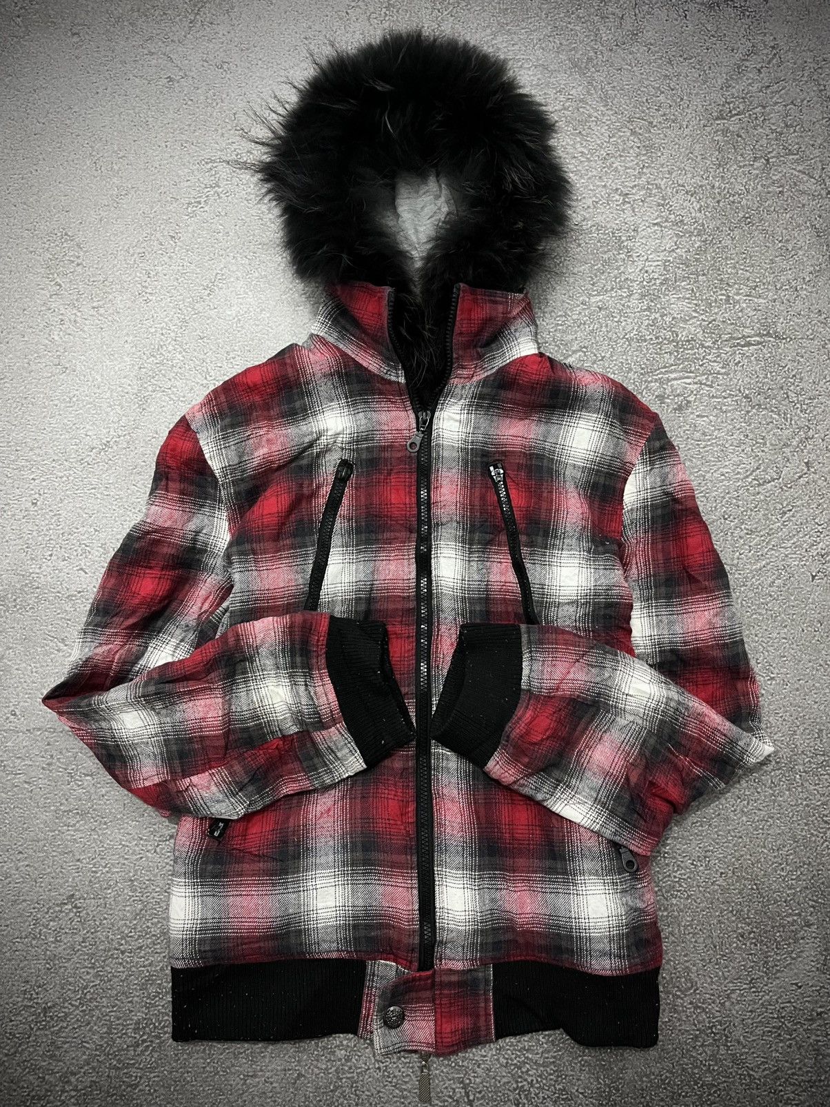 In The Attic 2000s Rare In The Attic Zip Fur Hood Jacket Size US M / EU 48-50 / 2 - 2 Thumbnail