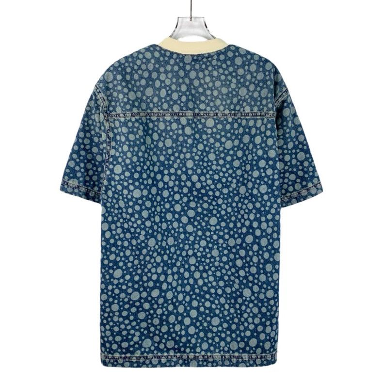 Louis Vuitton Louis Vuitton 23 blue logo monogrammed polka-dot cotton sh Size US M / EU 48-50 / 2 - 2 Thumbnail