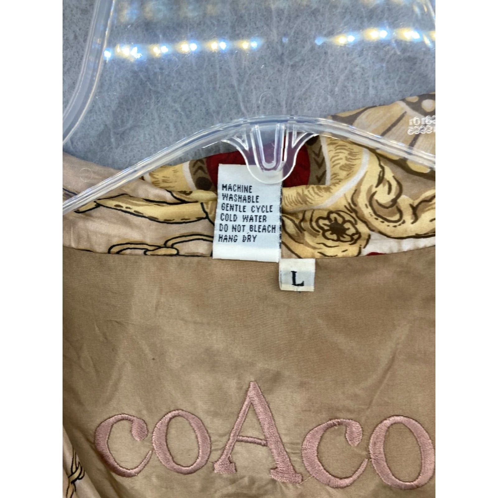 Vintage Coaco Womens Equestrian Jacket Large 100% Silk Chains Size L / US 10 / IT 46 - 6 Thumbnail